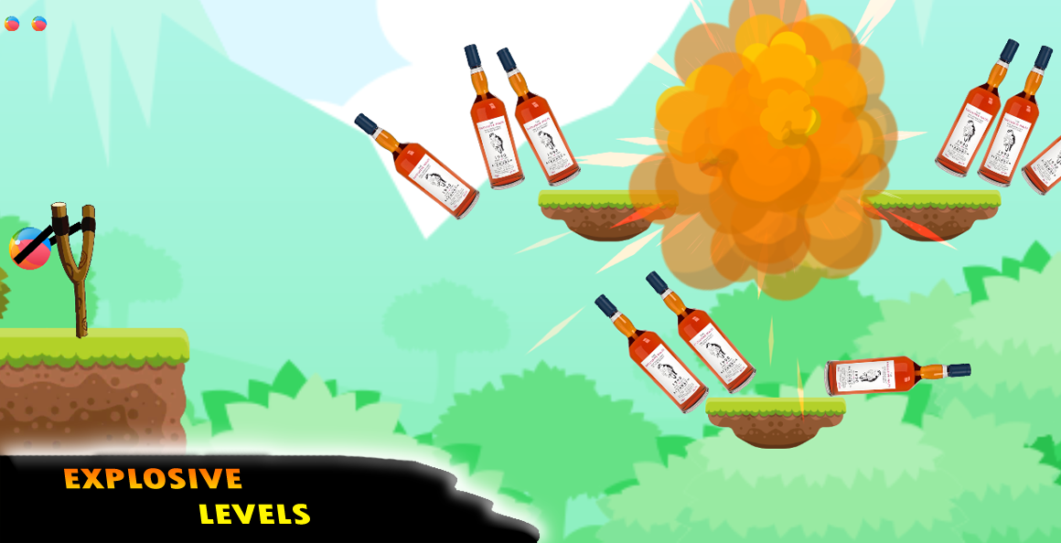 اسکرین شات 3 بازی Knock Down Bottles :slingshot