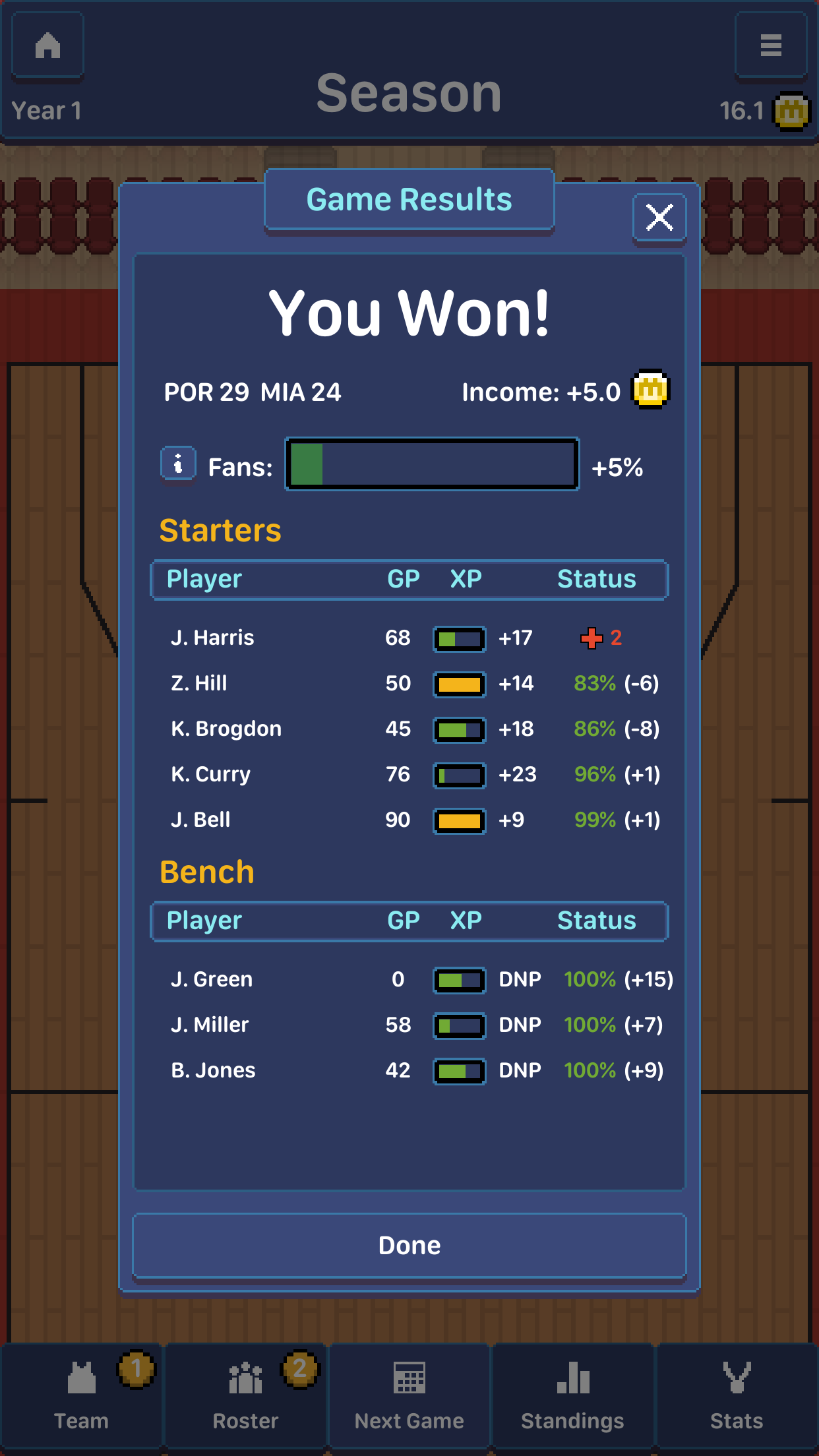اسکرین شات 7 بازی Hoop League Tactics
