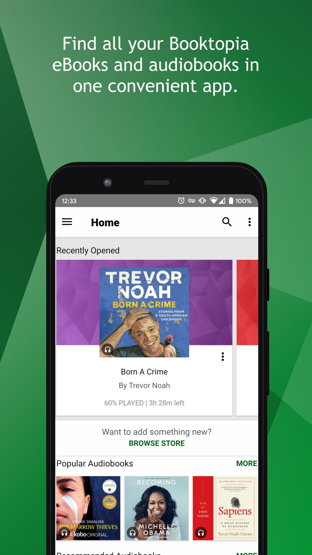 اسکرین شات 1 برنامه Booktopia by Rakuten Kobo