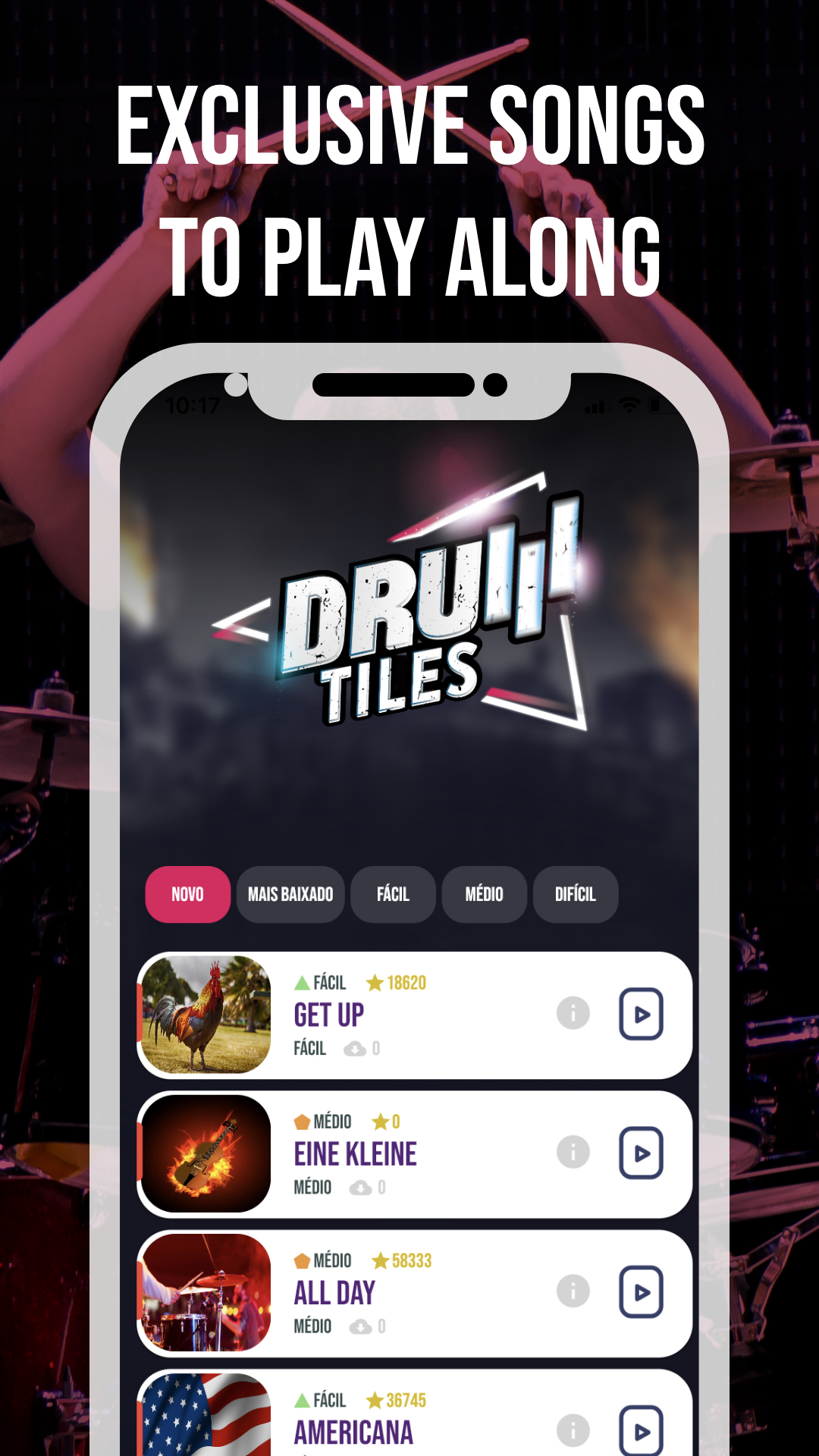 اسکرین شات 4 بازی Drum Tiles: drumming game