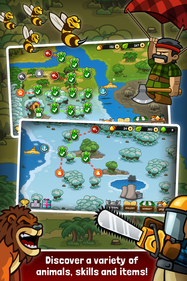 اسکرین شات 2 بازی Lumberwhack: Defend the Wild