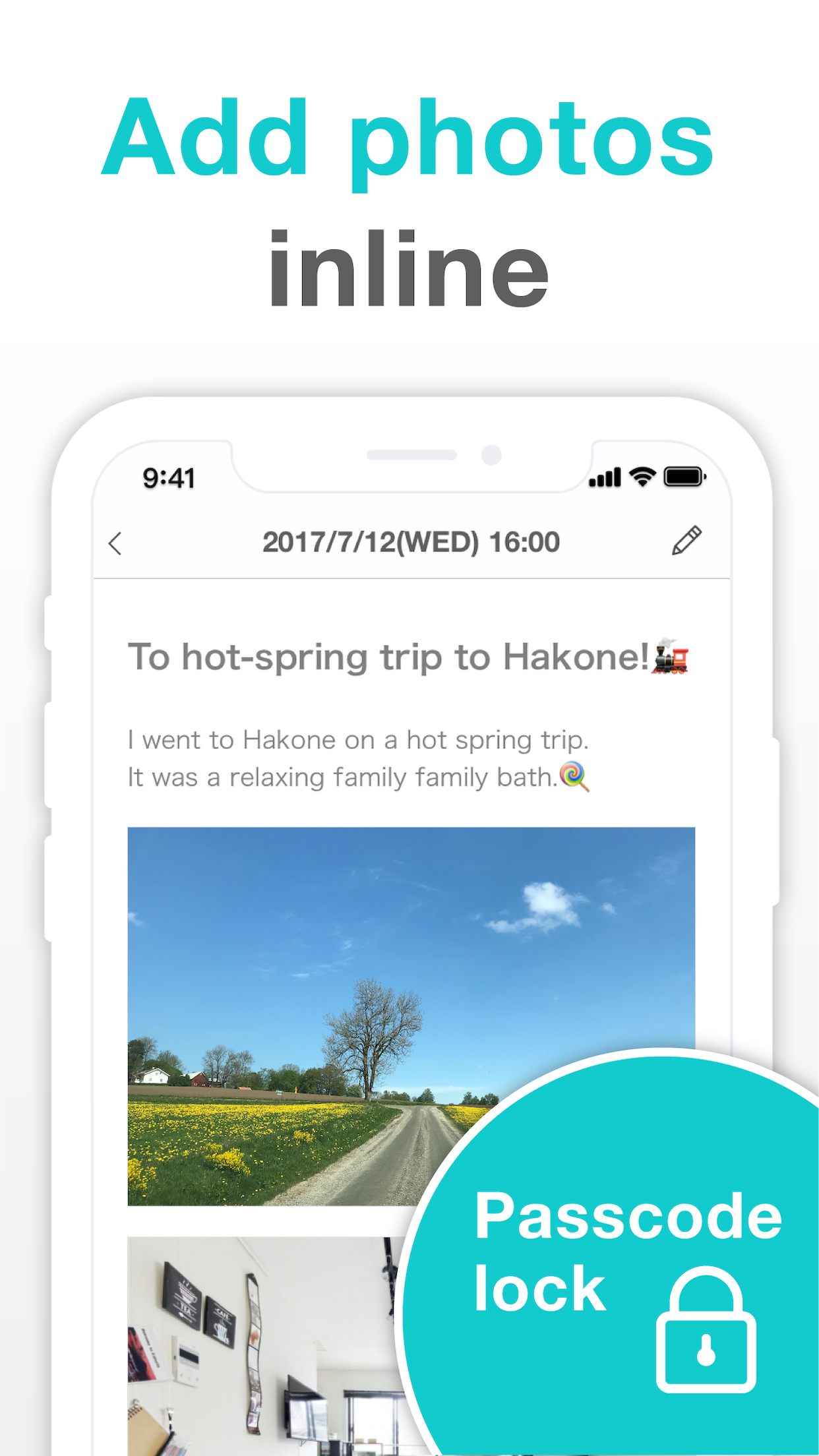 اسکرین شات 2 برنامه Simple Diary - journal w/ lock