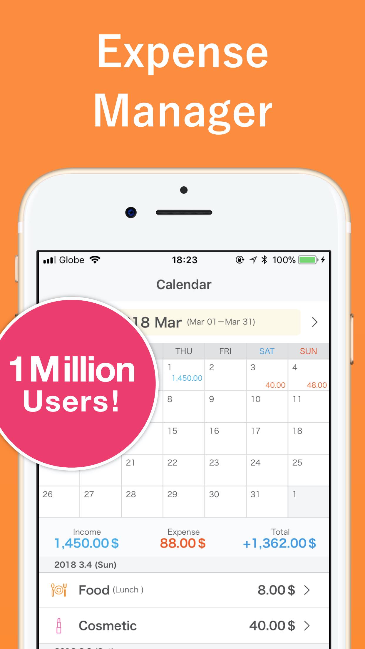 اسکرین شات 1 برنامه MoneyNote - Expense Manager