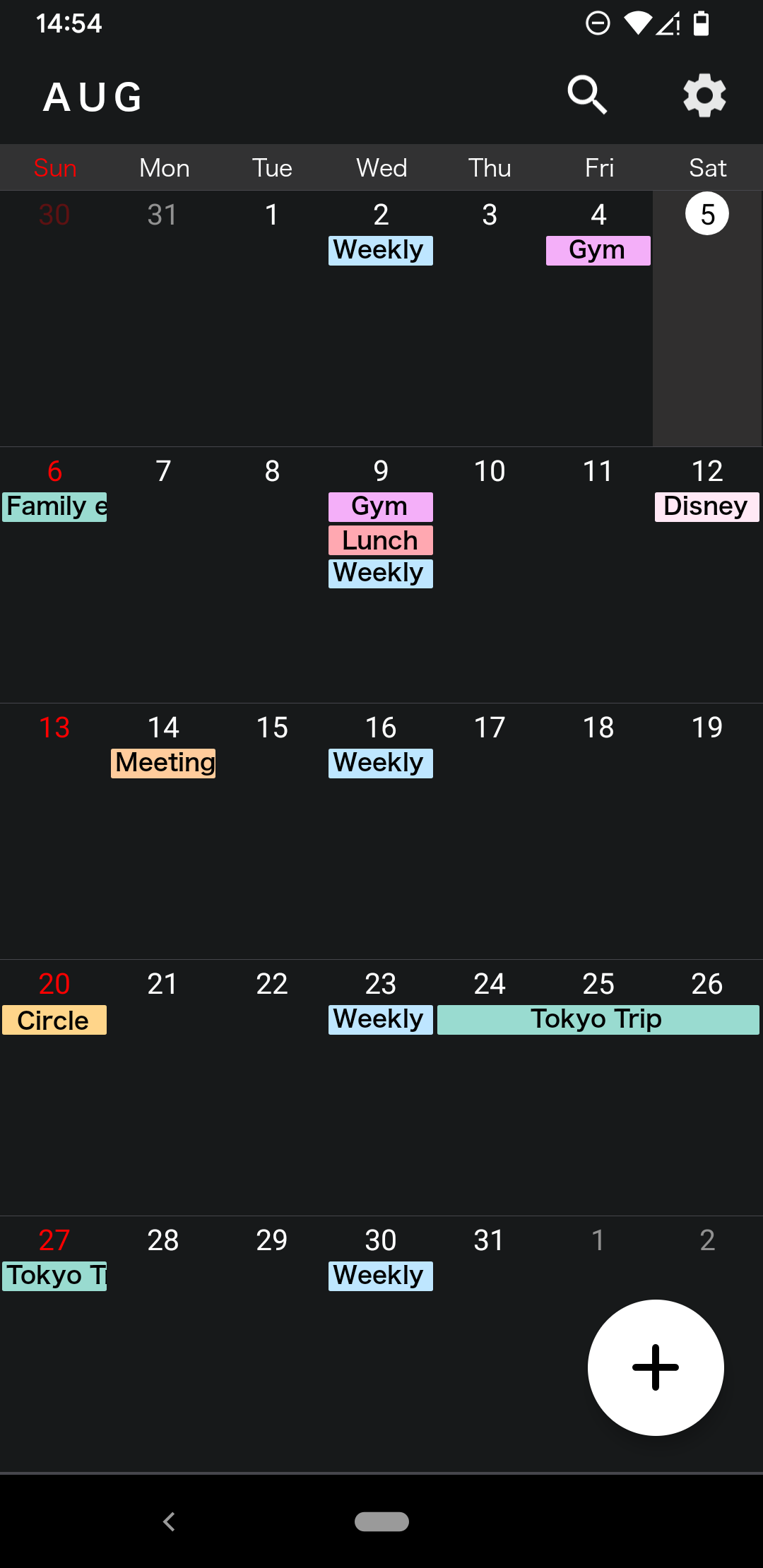 اسکرین شات 5 برنامه My Calendar - Simple Planner