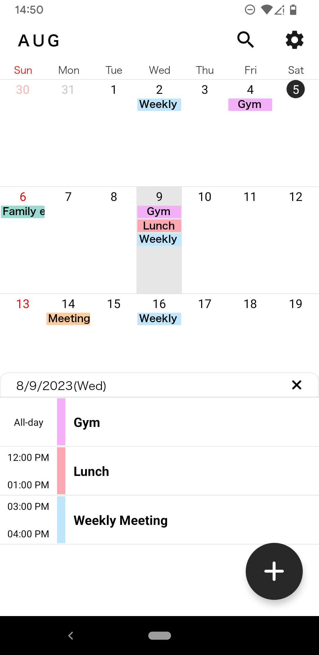 اسکرین شات 2 برنامه My Calendar - Simple Planner