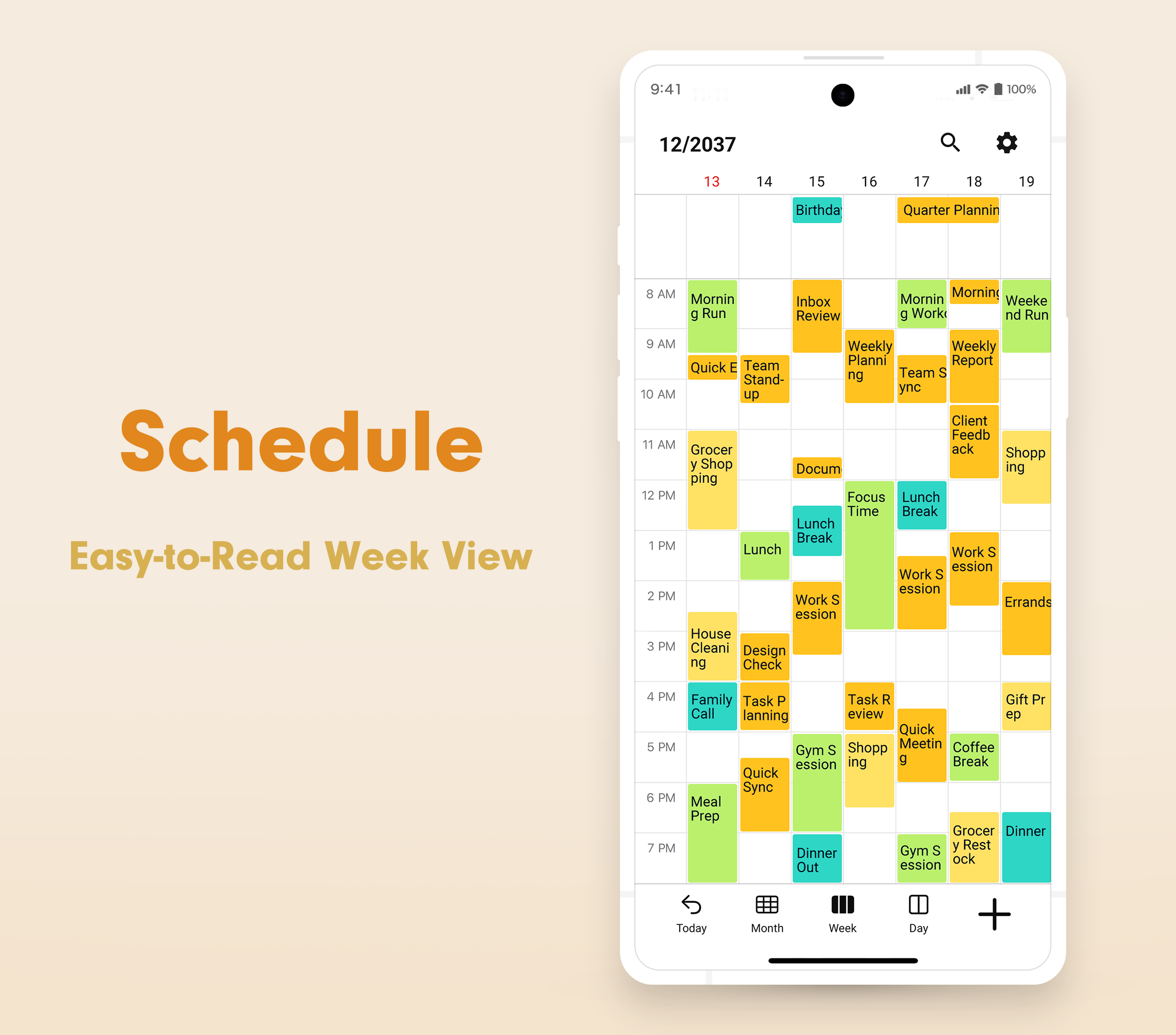 اسکرین شات 4 برنامه N Calendar: Planner, Schedule