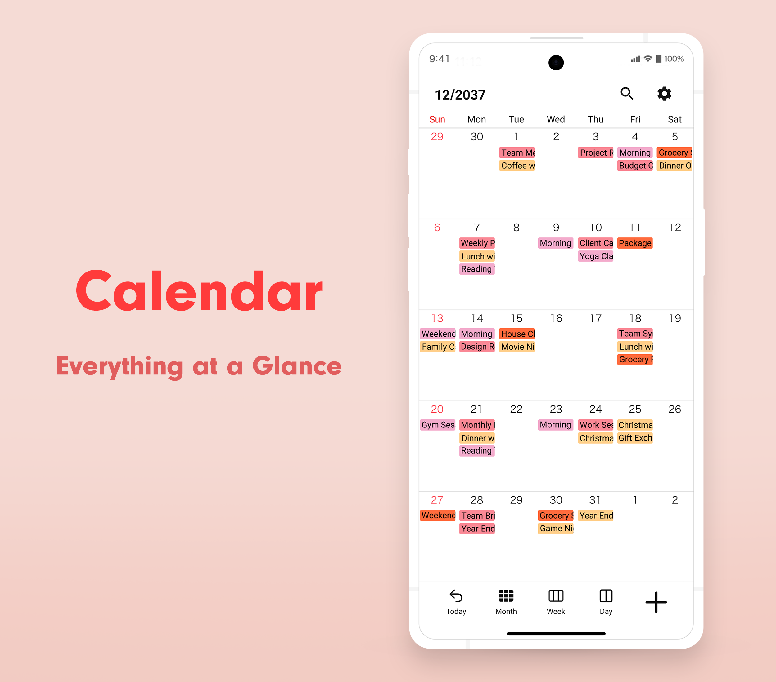 اسکرین شات 1 برنامه N Calendar: Planner, Schedule