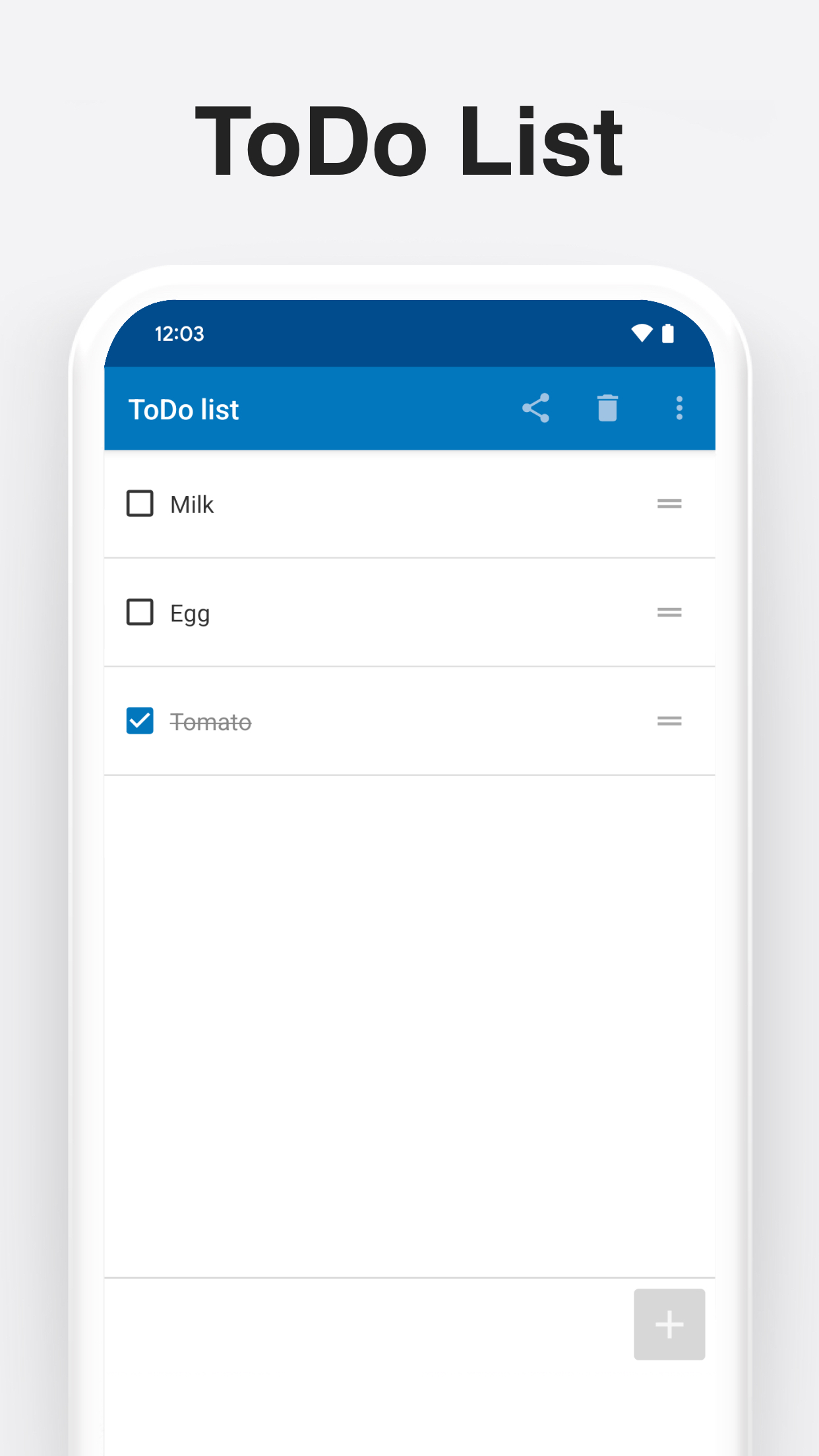 اسکرین شات 1 برنامه ToDo List - لیست ساده 1