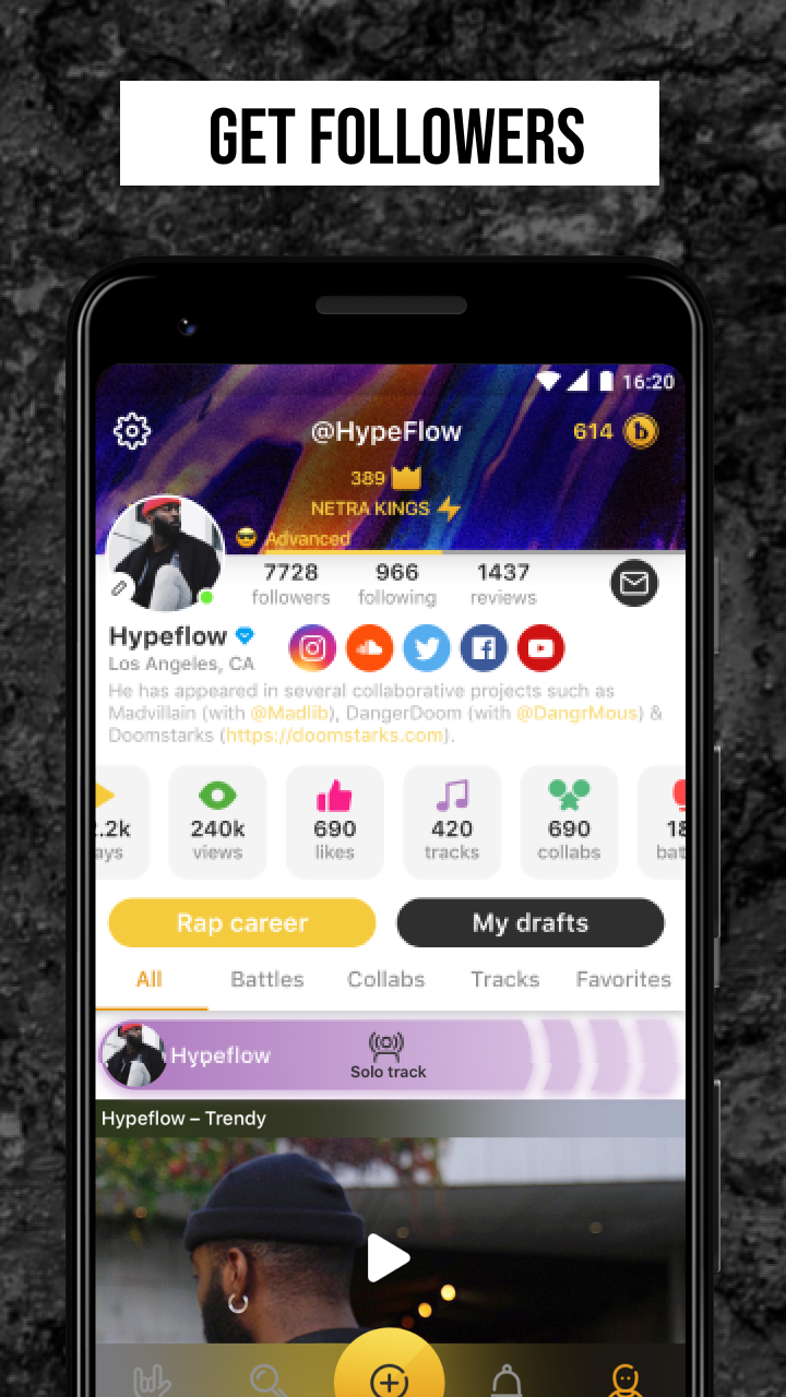 اسکرین شات 7 برنامه Rap Fame - Rap Music Studio