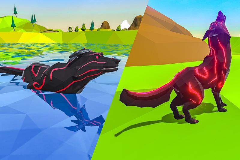 اسکرین شات 5 برنامه Wolf Simulator Fantasy Jungle