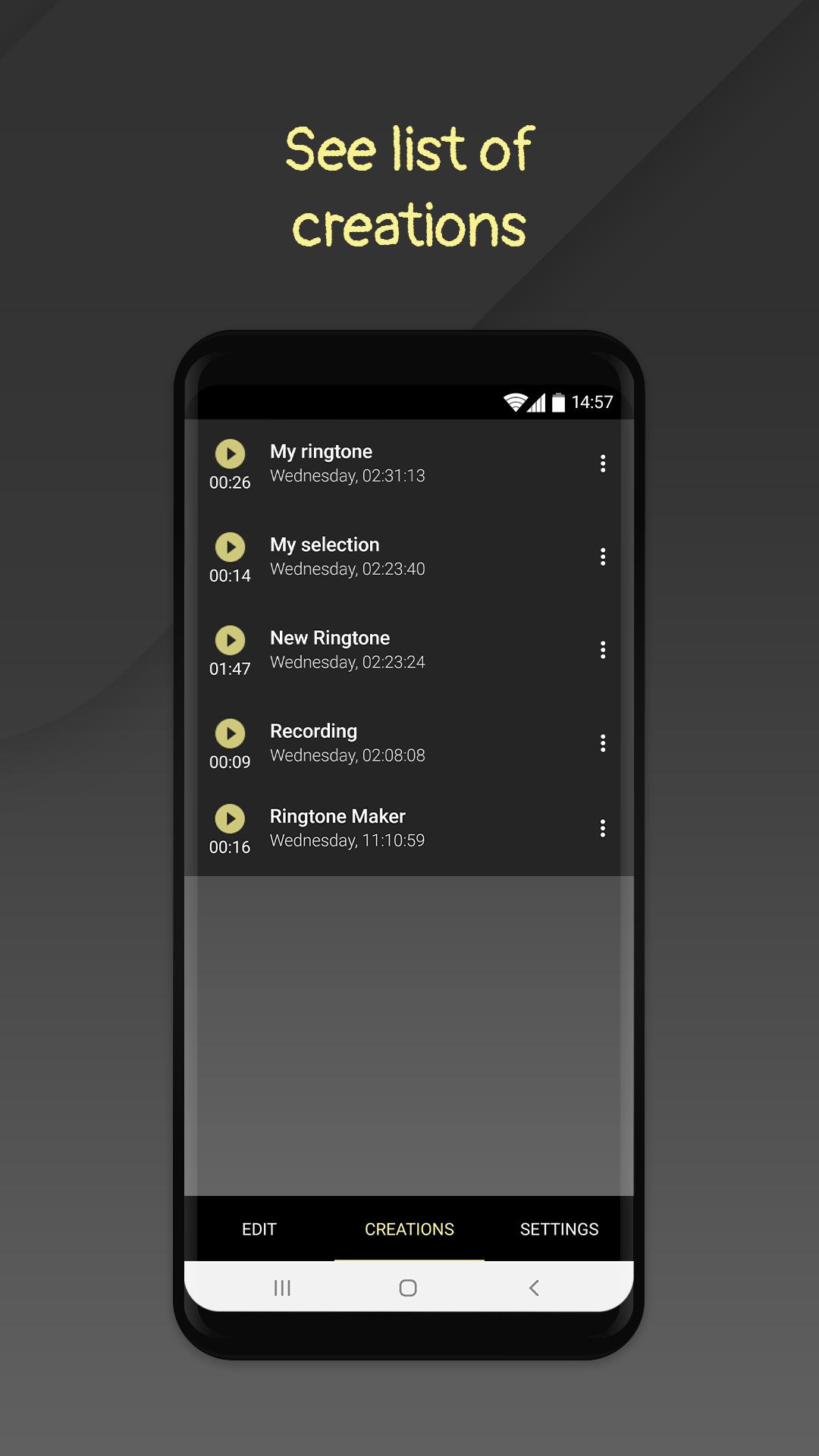 اسکرین شات 5 برنامه Call Ringtone Maker