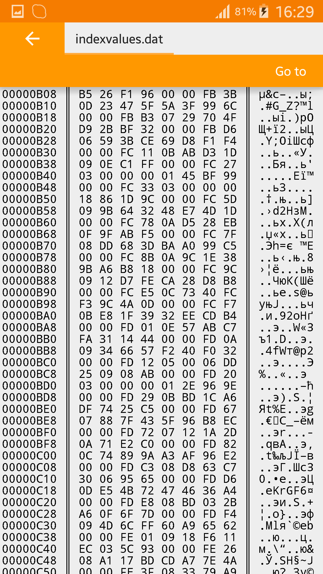 اسکرین شات 2 برنامه Binary Viewer