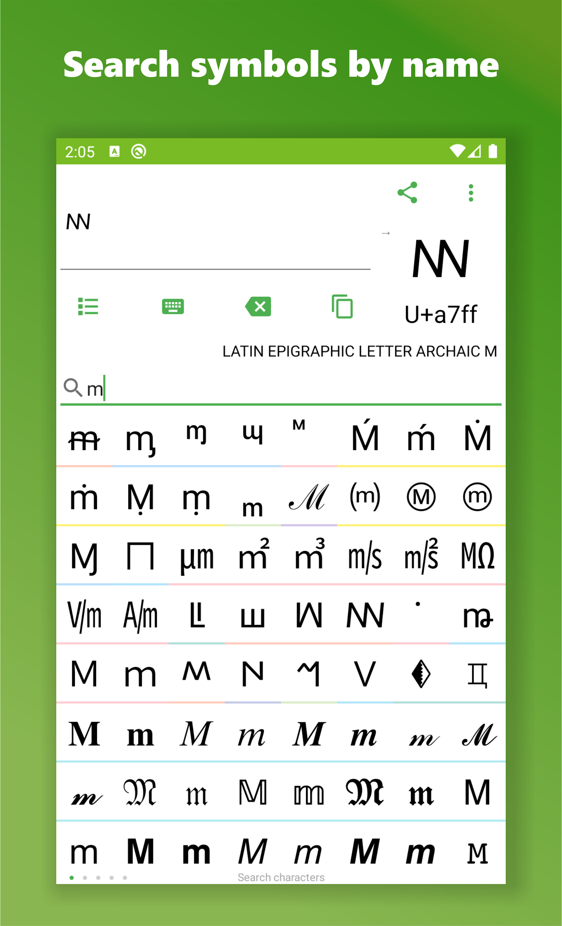 اسکرین شات 5 برنامه Character table