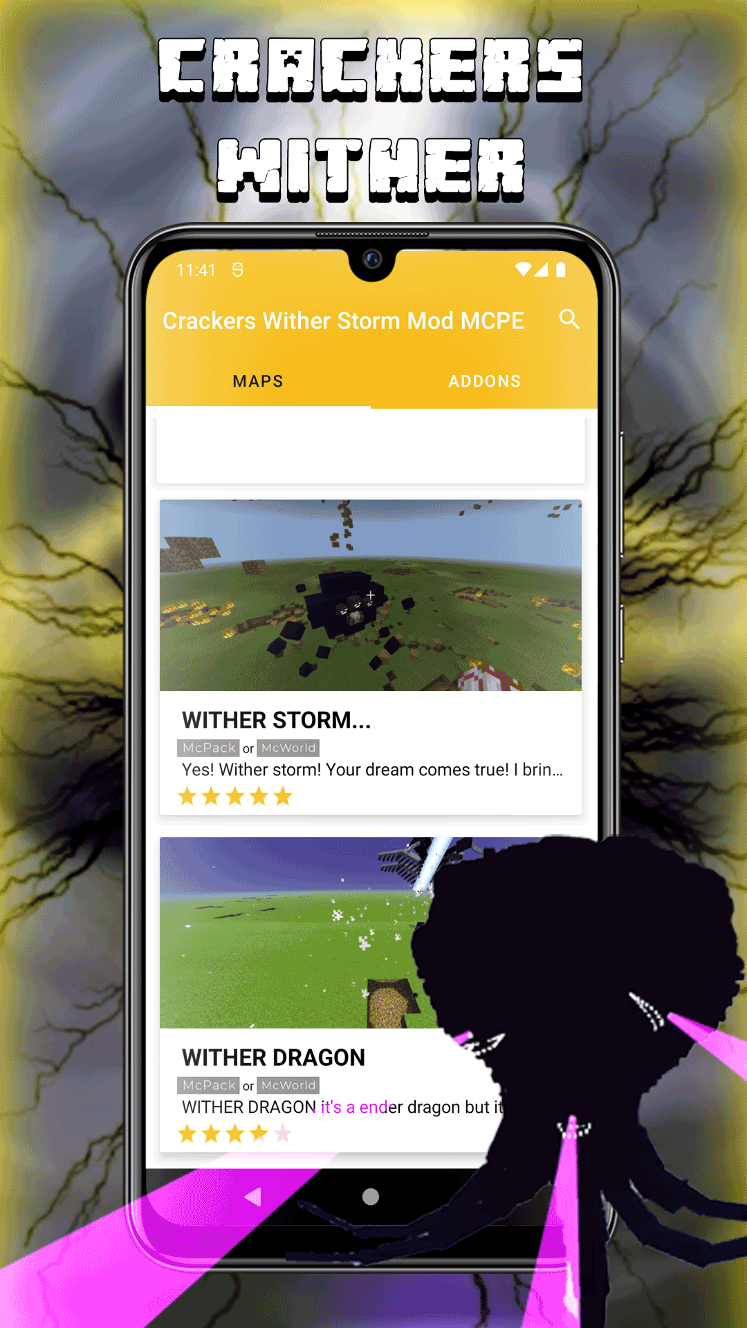 اسکرین شات 3 برنامه Crackers Wither Storm Mod MCPE