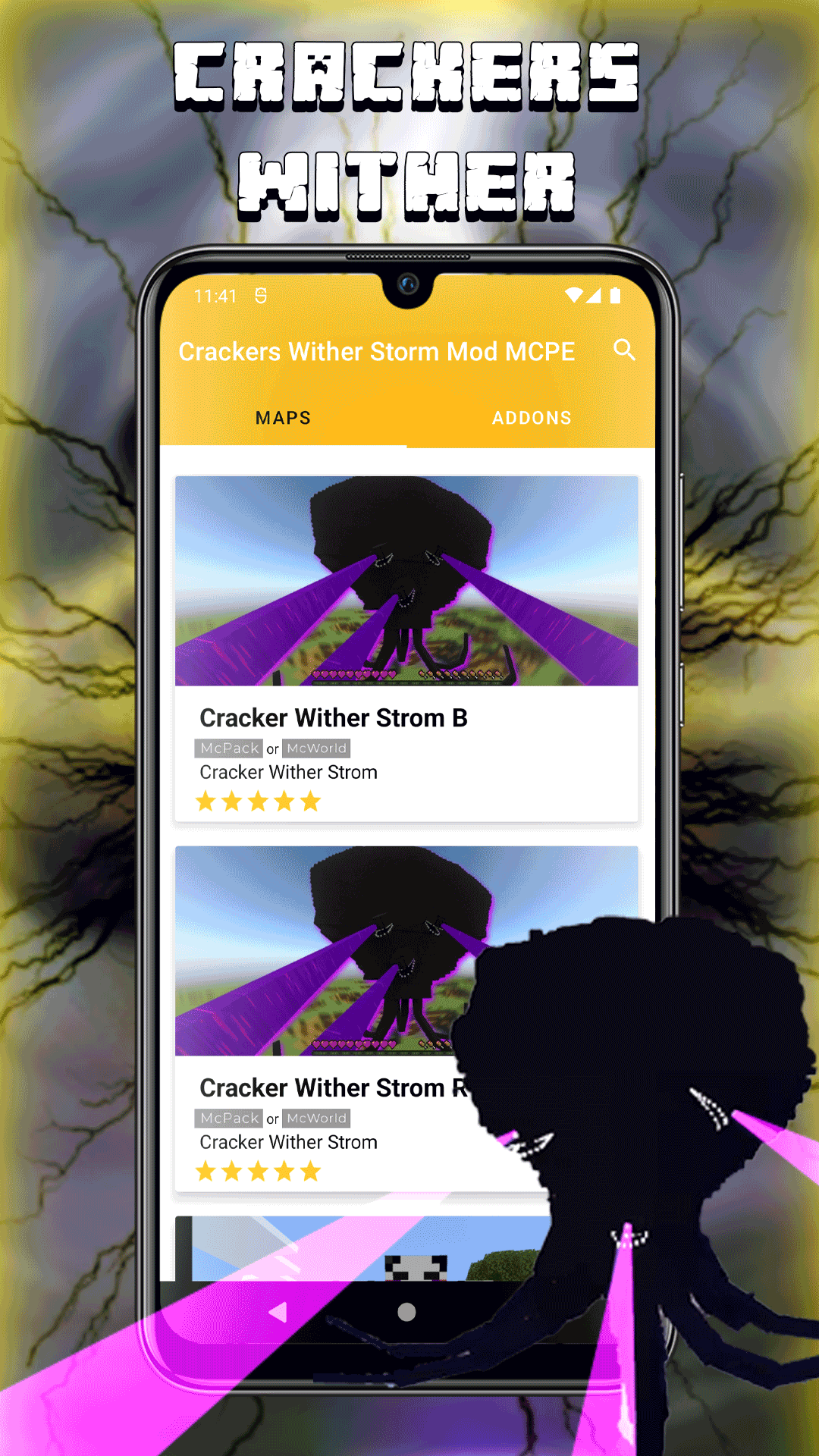 اسکرین شات 2 برنامه Crackers Wither Storm Mod MCPE