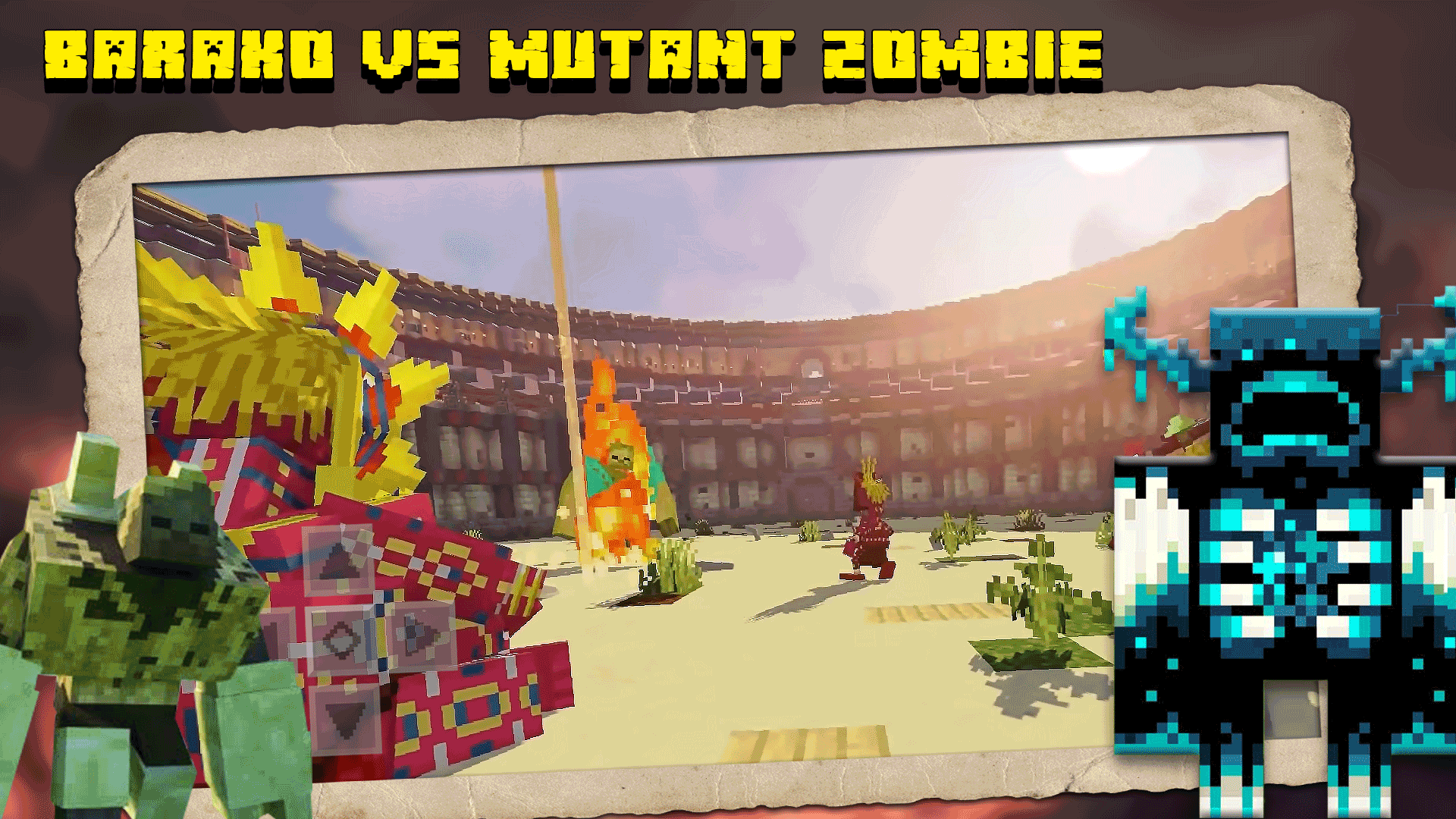 اسکرین شات 3 برنامه Mob battle mod for MCPE