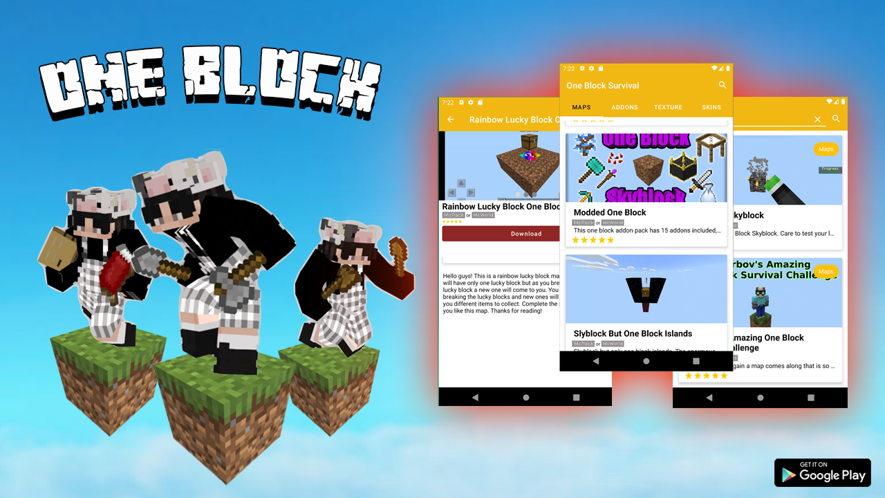 اسکرین شات 1 برنامه Map One Block Survival - block