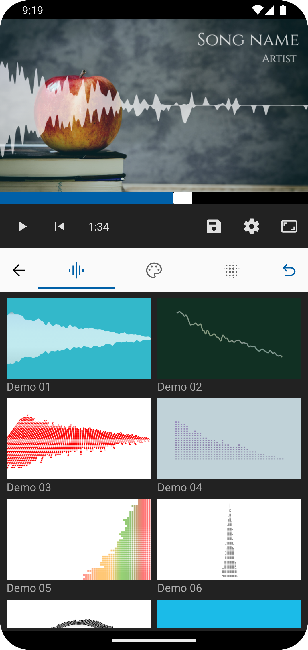 اسکرین شات 2 برنامه Visualization Video Maker