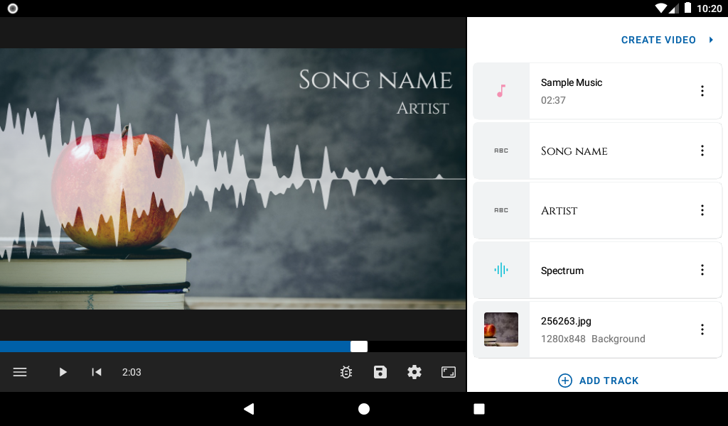 اسکرین شات 3 برنامه Visualization Video Maker