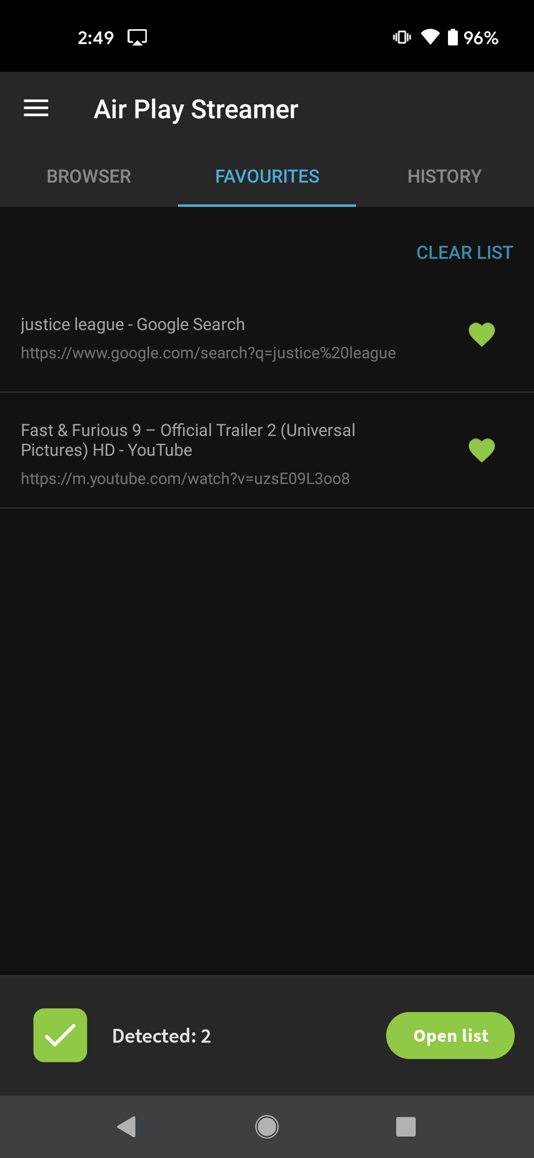 اسکرین شات 4 برنامه Streamer for Apple TV AirPlay