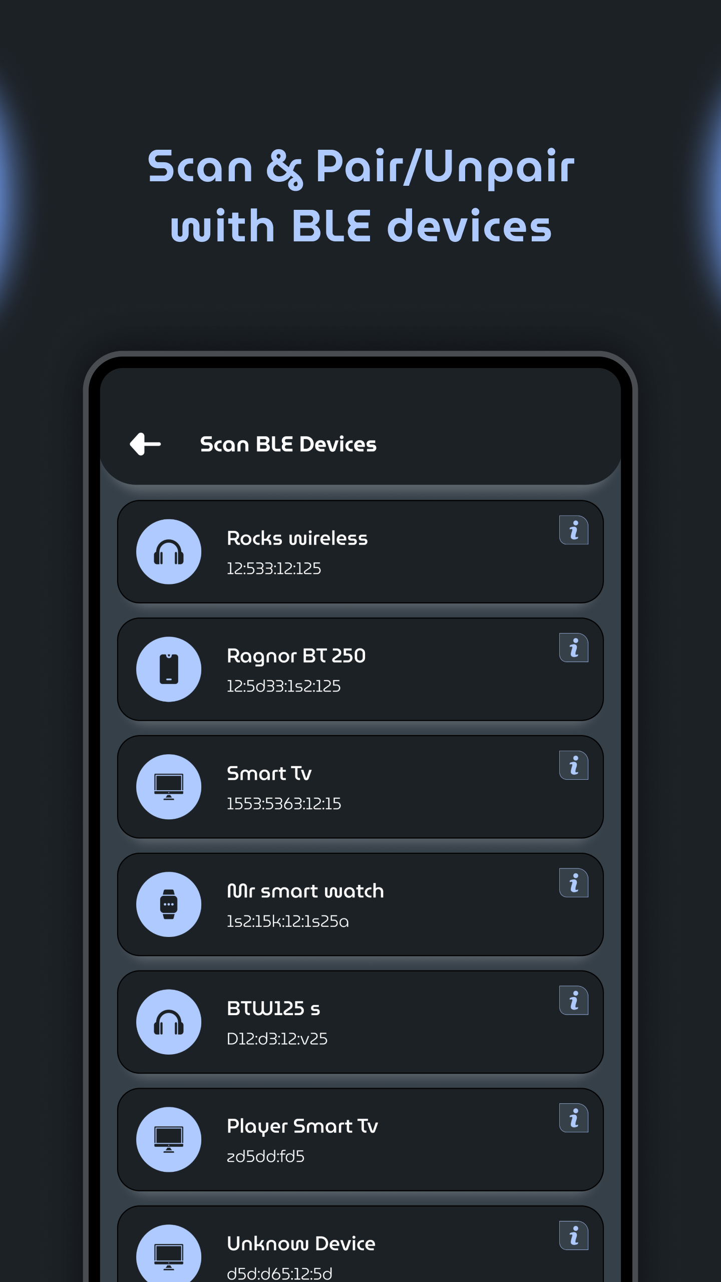 اسکرین شات 3 برنامه Bluetooth Device & BLE Scan