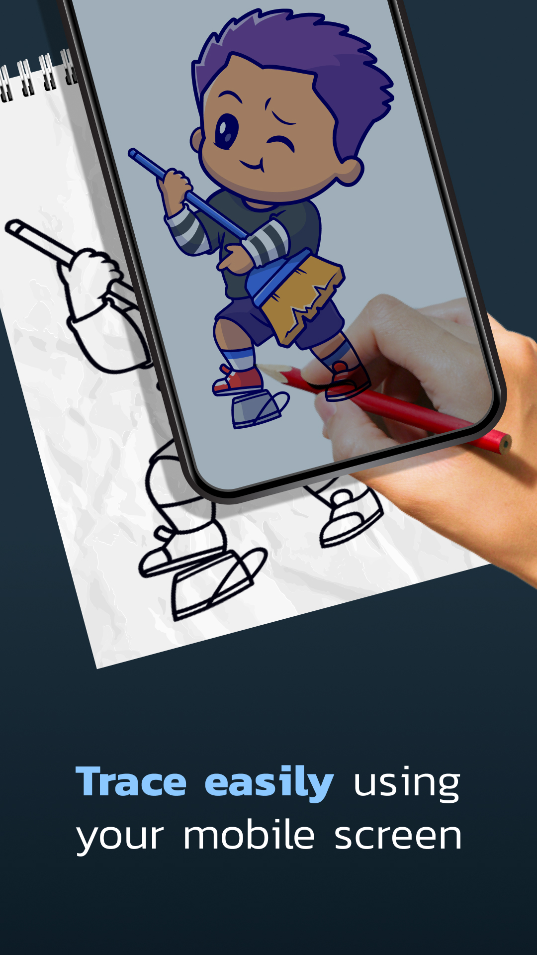 اسکرین شات 2 برنامه Draw Easy: Trace to Sketch