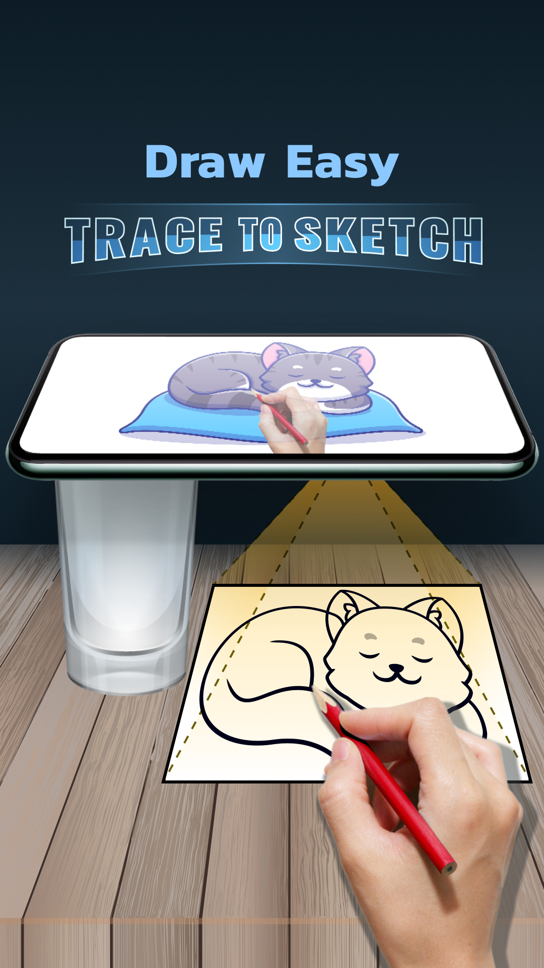 اسکرین شات 1 برنامه Draw Easy: Trace to Sketch