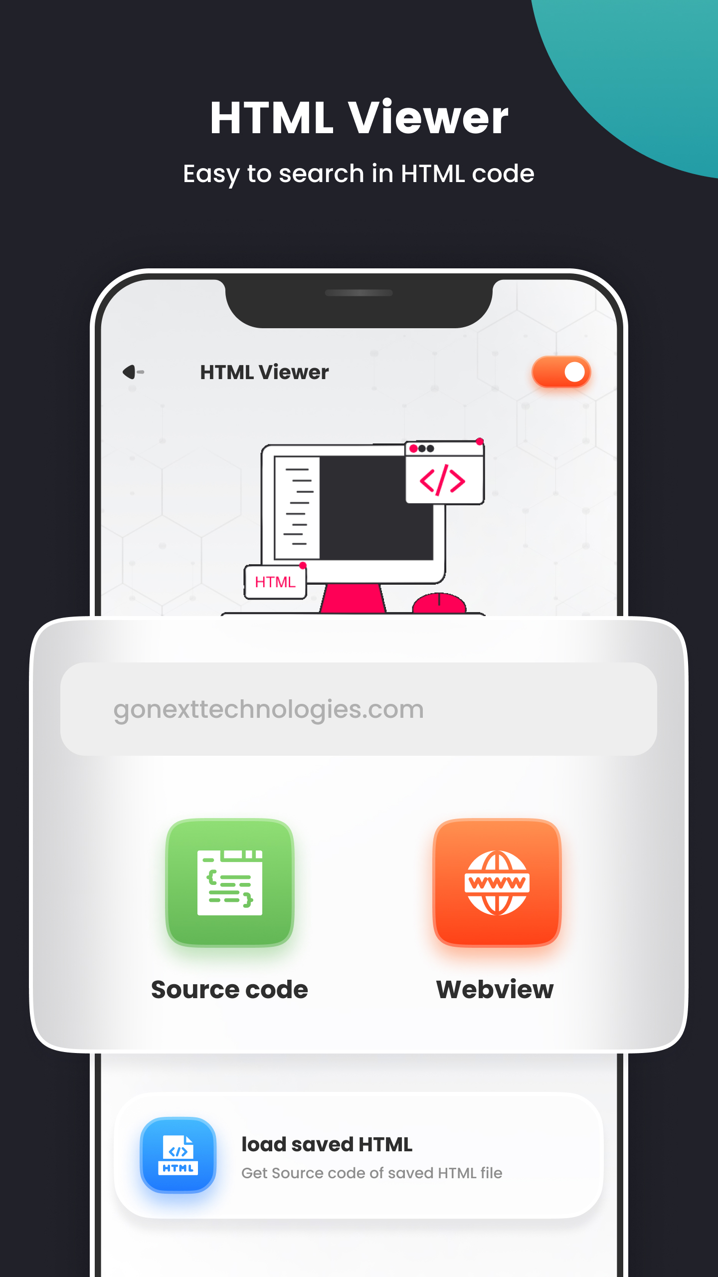 اسکرین شات 1 برنامه HTML / MHTML Viewer
