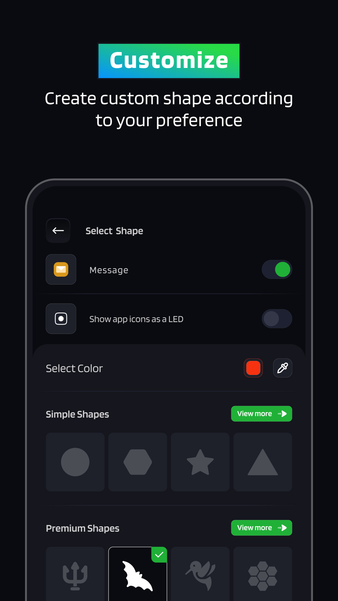 اسکرین شات 5 برنامه App Notification Edge Lighting