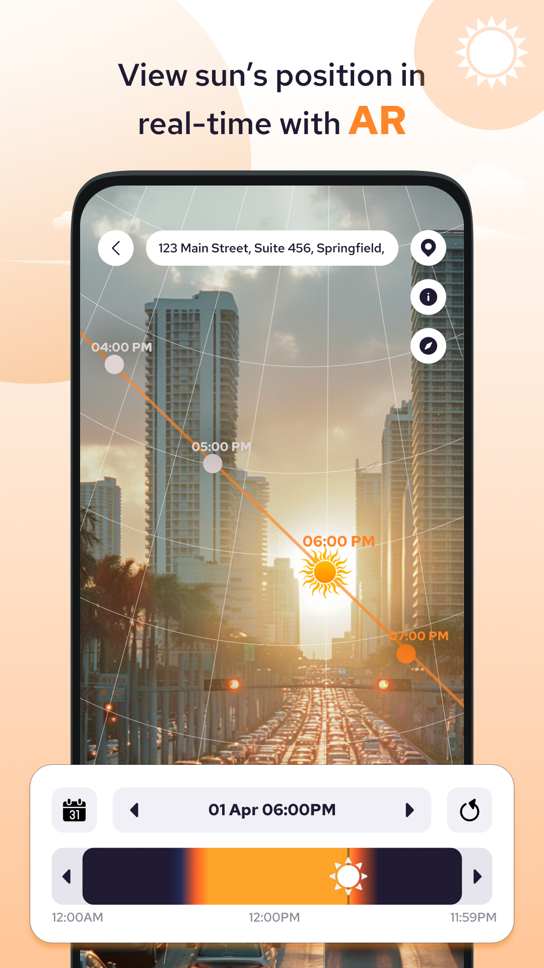 اسکرین شات 2 برنامه Solar & Sun Position Tracker