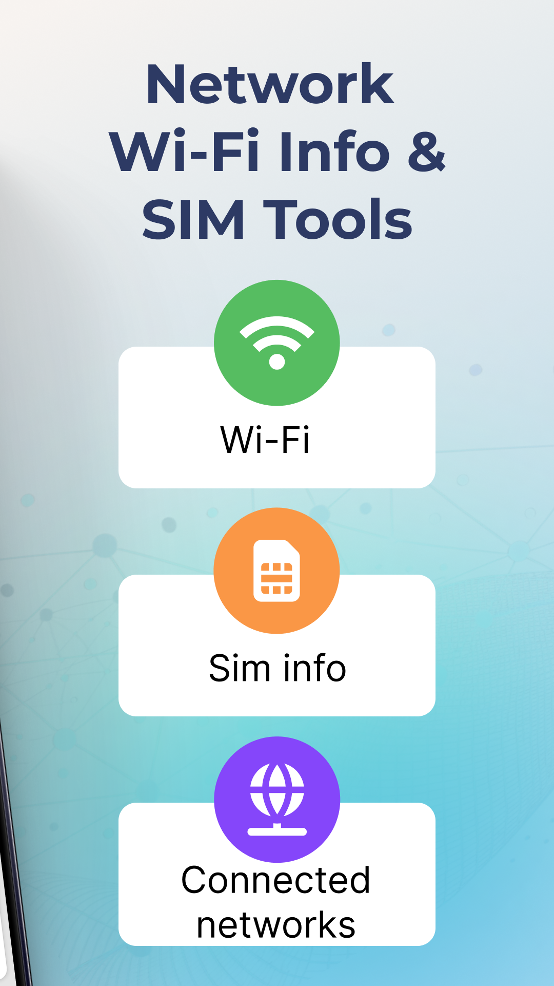 اسکرین شات 2 برنامه Network Wi-Fi Info & SIM Tools