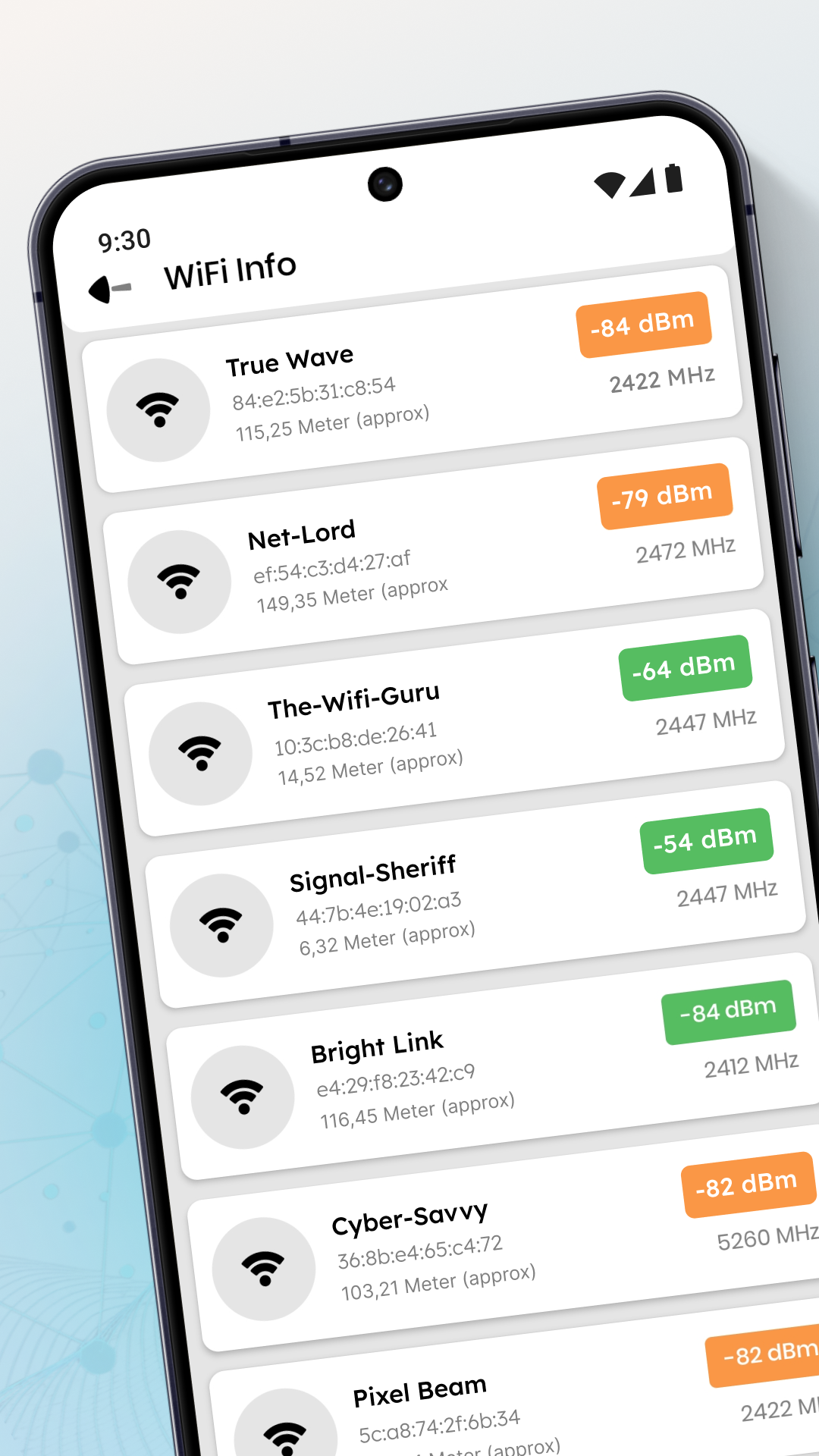 اسکرین شات 1 برنامه Network Wi-Fi Info & SIM Tools