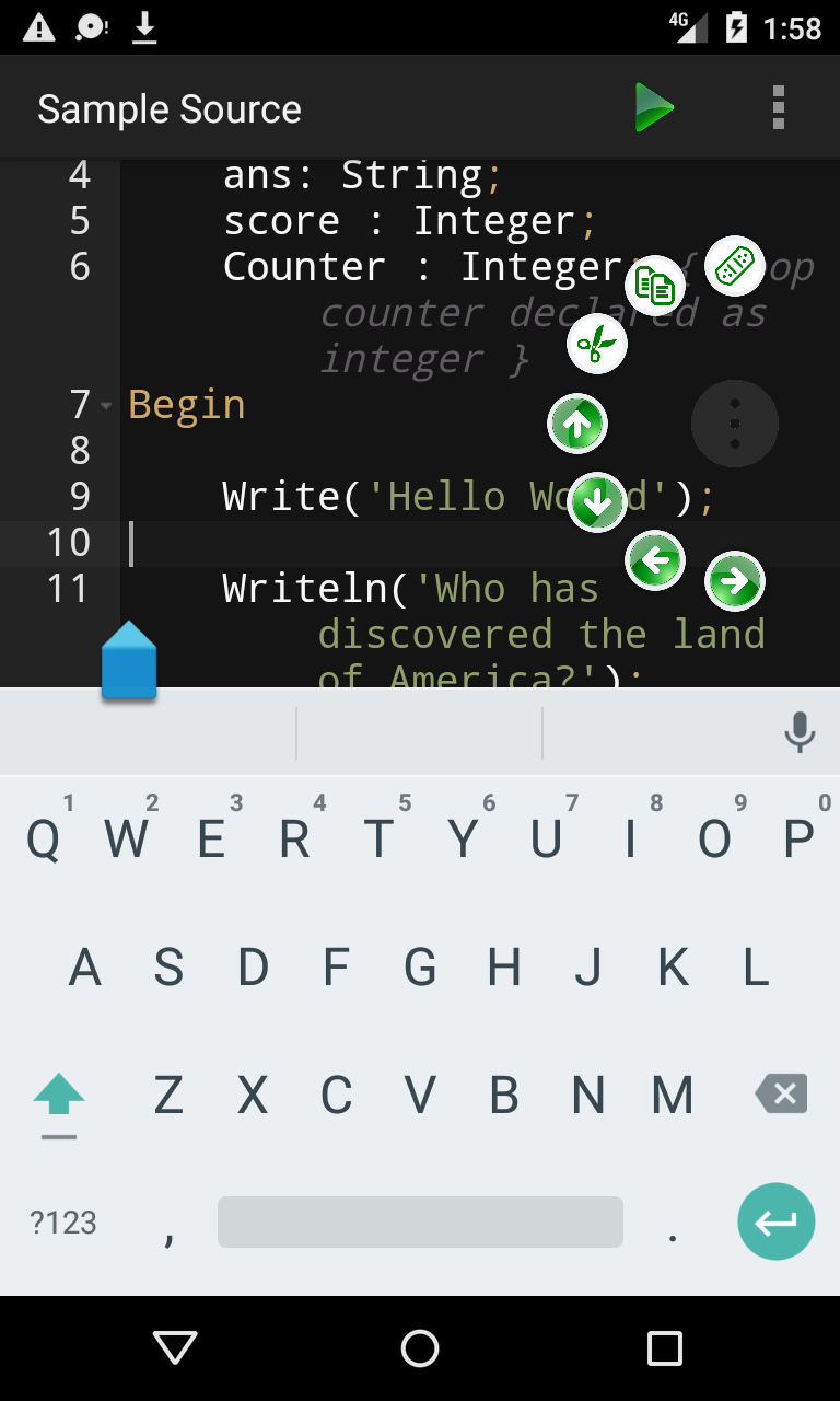 اسکرین شات 3 برنامه Pascal Programming Compiler