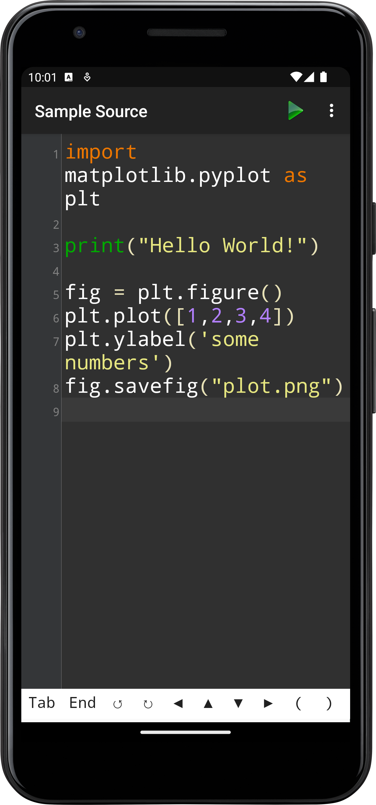 اسکرین شات 1 برنامه Python Programming Interpreter