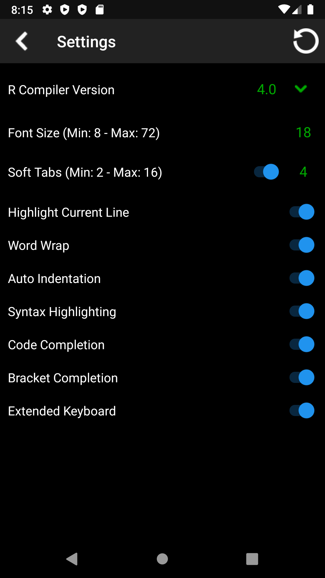 اسکرین شات 4 برنامه R Programming Compiler