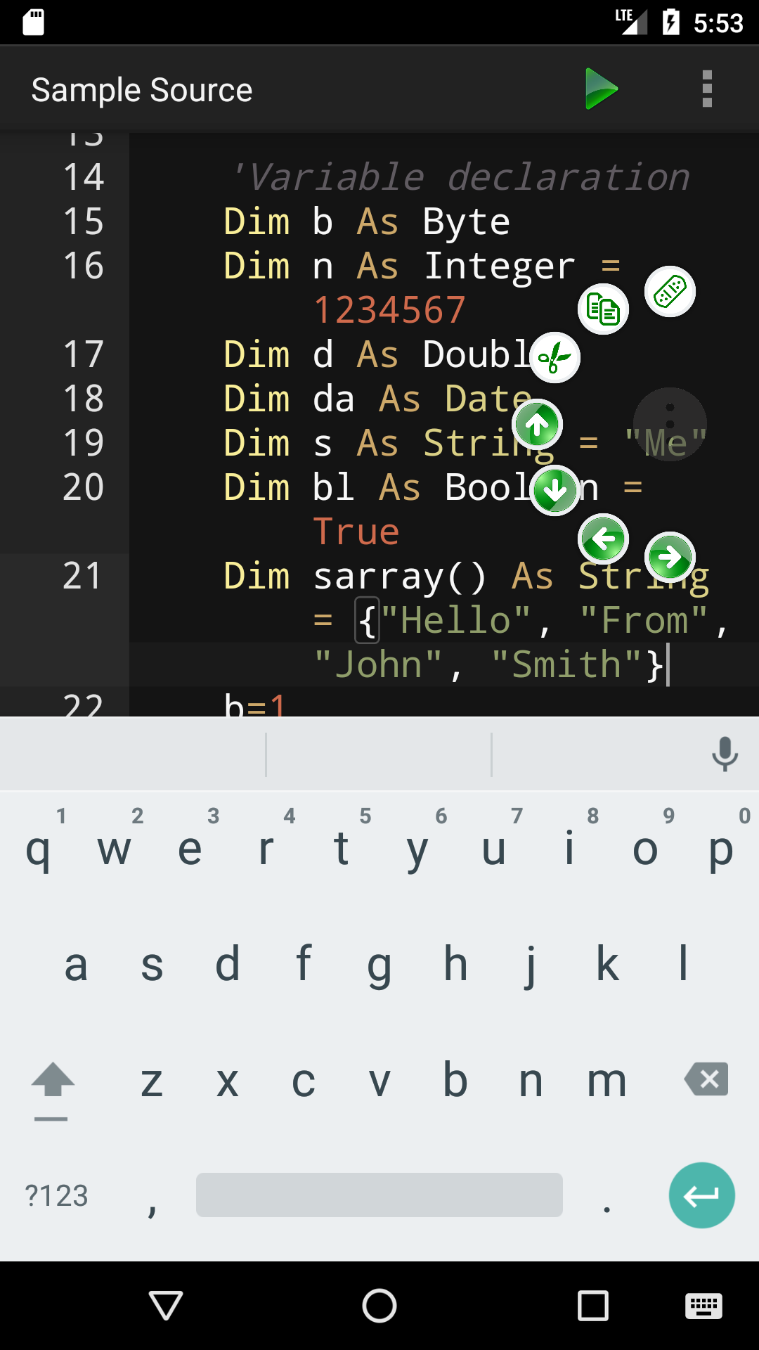 اسکرین شات 3 برنامه VB.NET Programming Compiler
