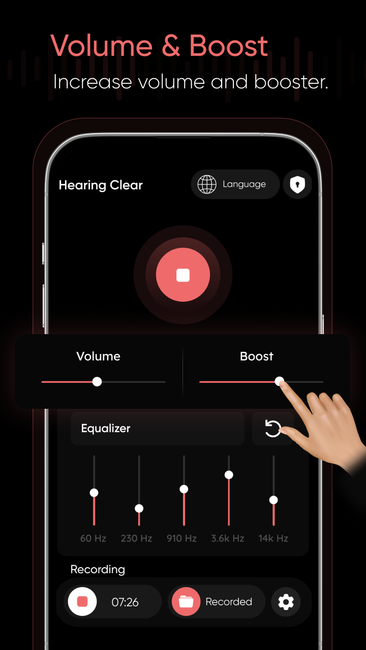 اسکرین شات 5 برنامه Hearing Clear: Sound Amplifier