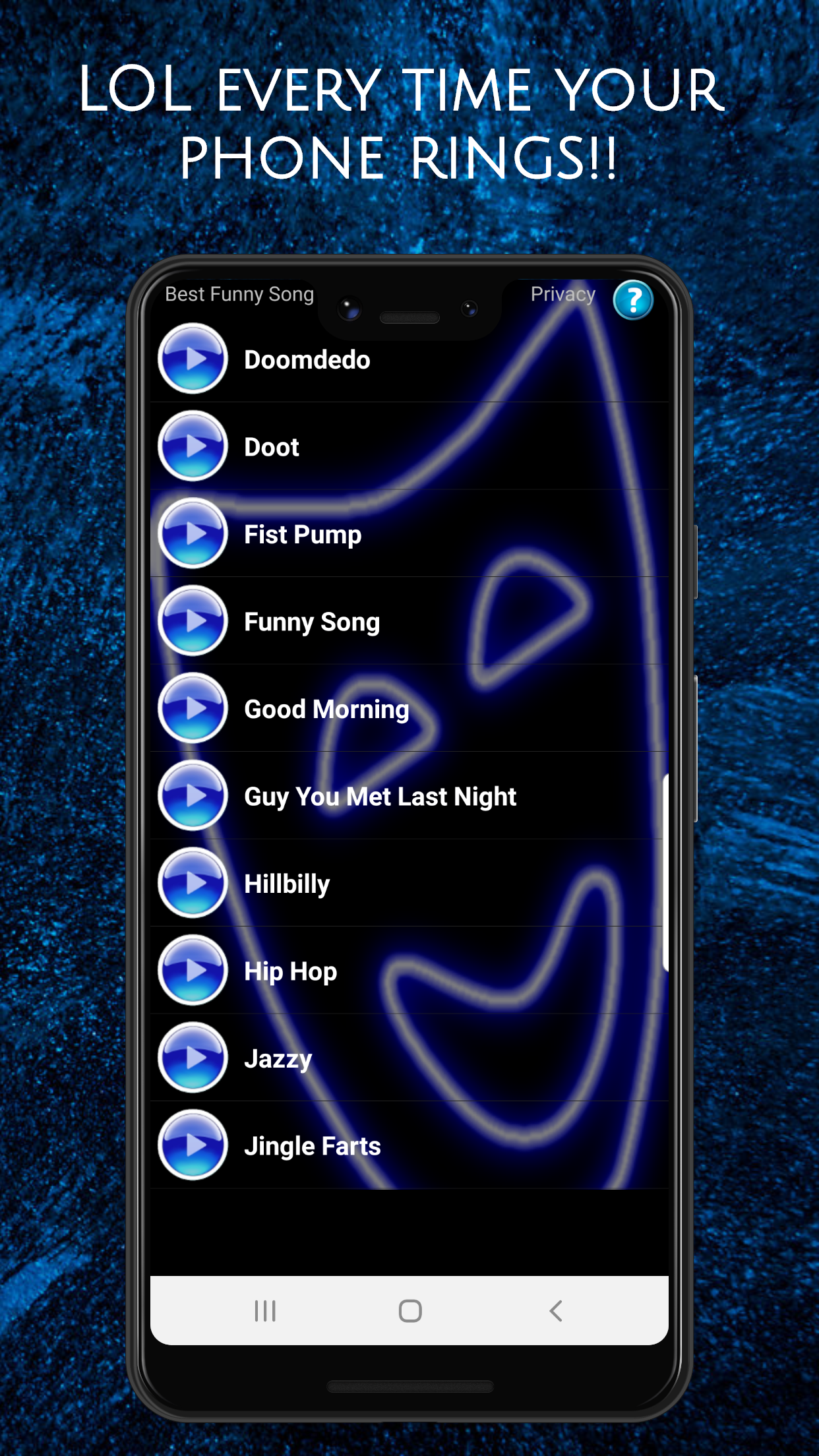 اسکرین شات 5 برنامه Very Funny Ringtones