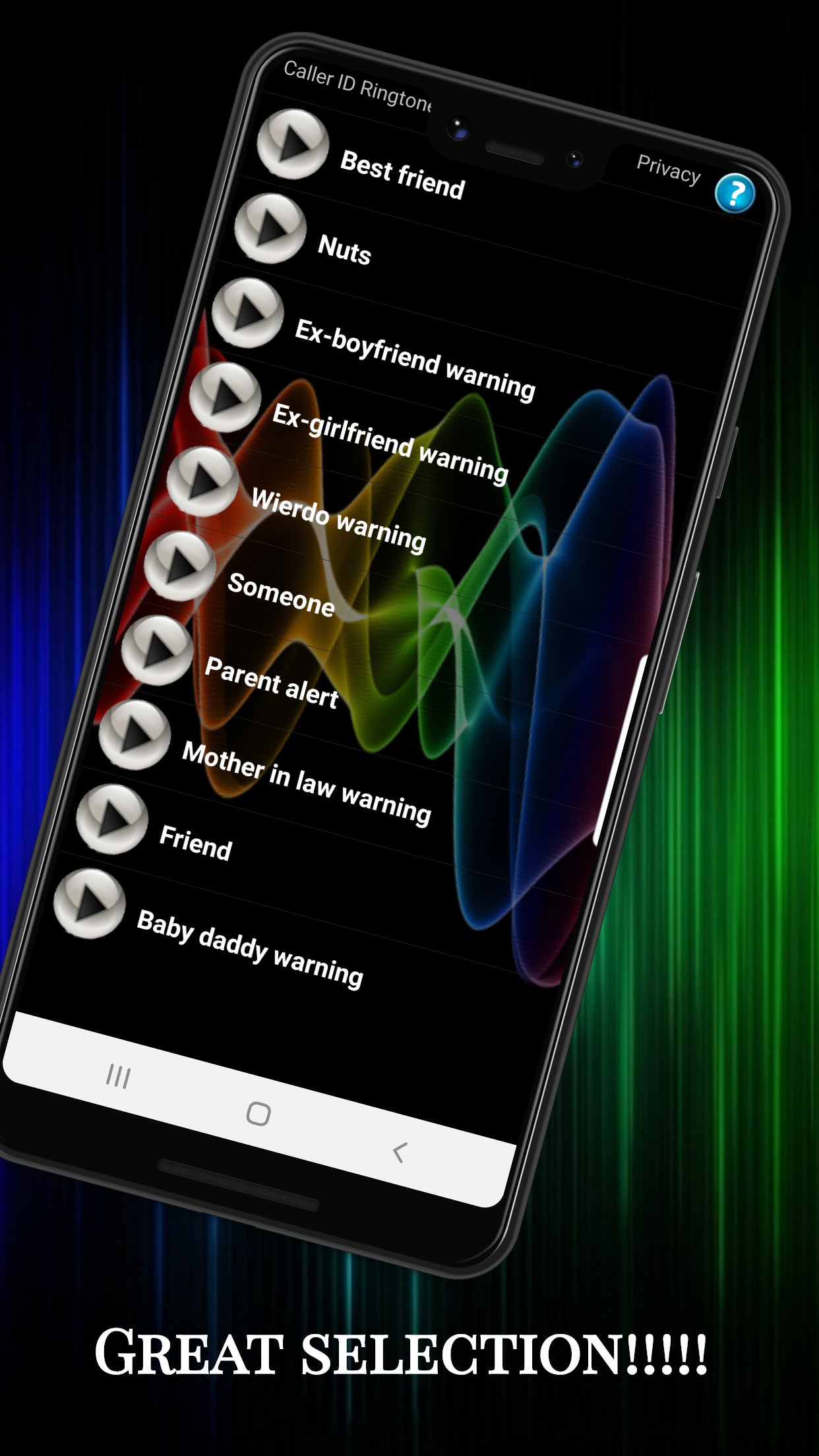 اسکرین شات 4 برنامه Caller ID Ringtones