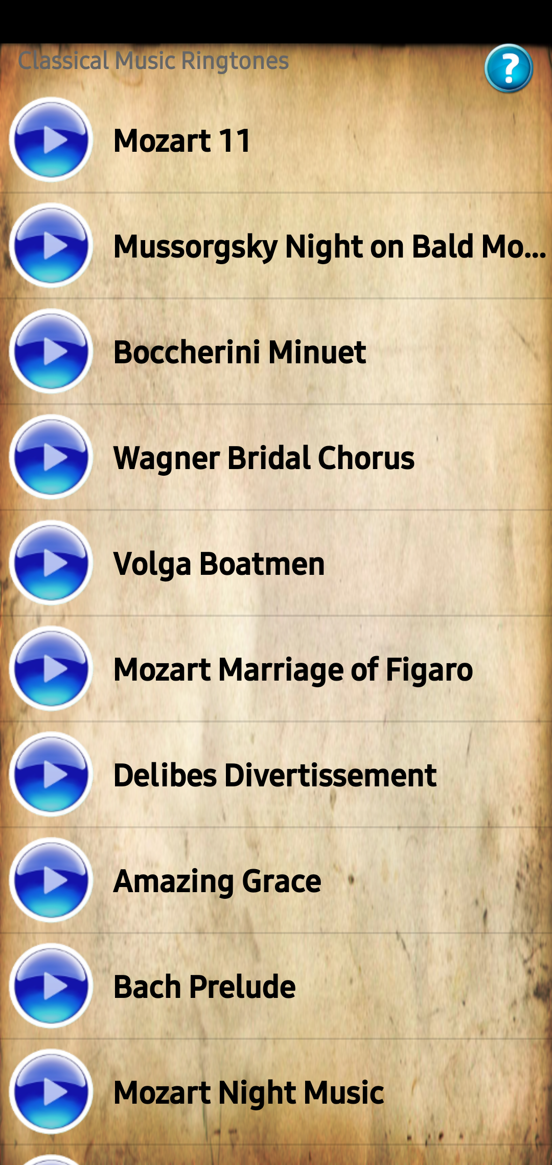 اسکرین شات 7 برنامه Classical Music Ringtones