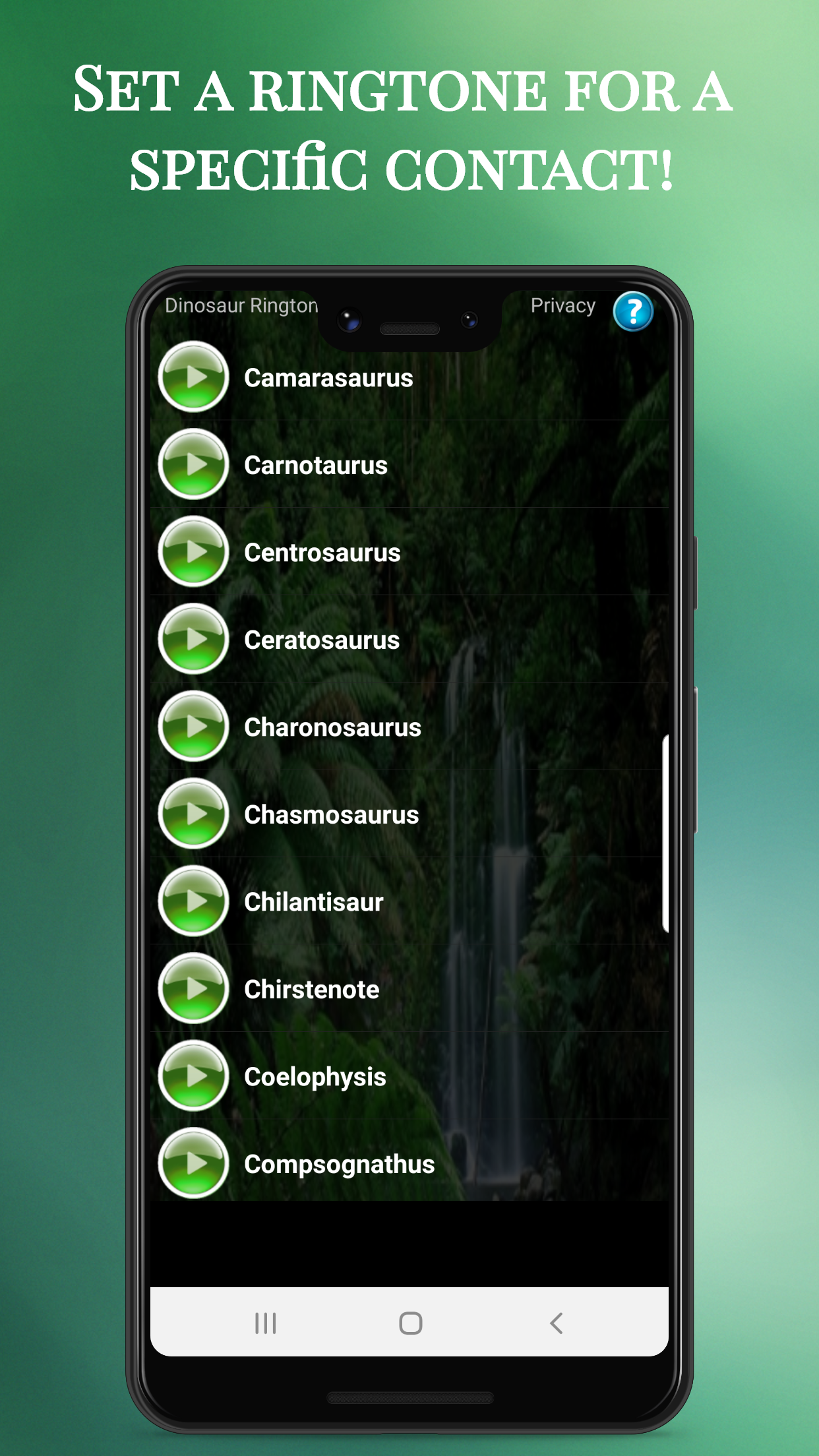 اسکرین شات 4 برنامه Dinosaur Ringtones