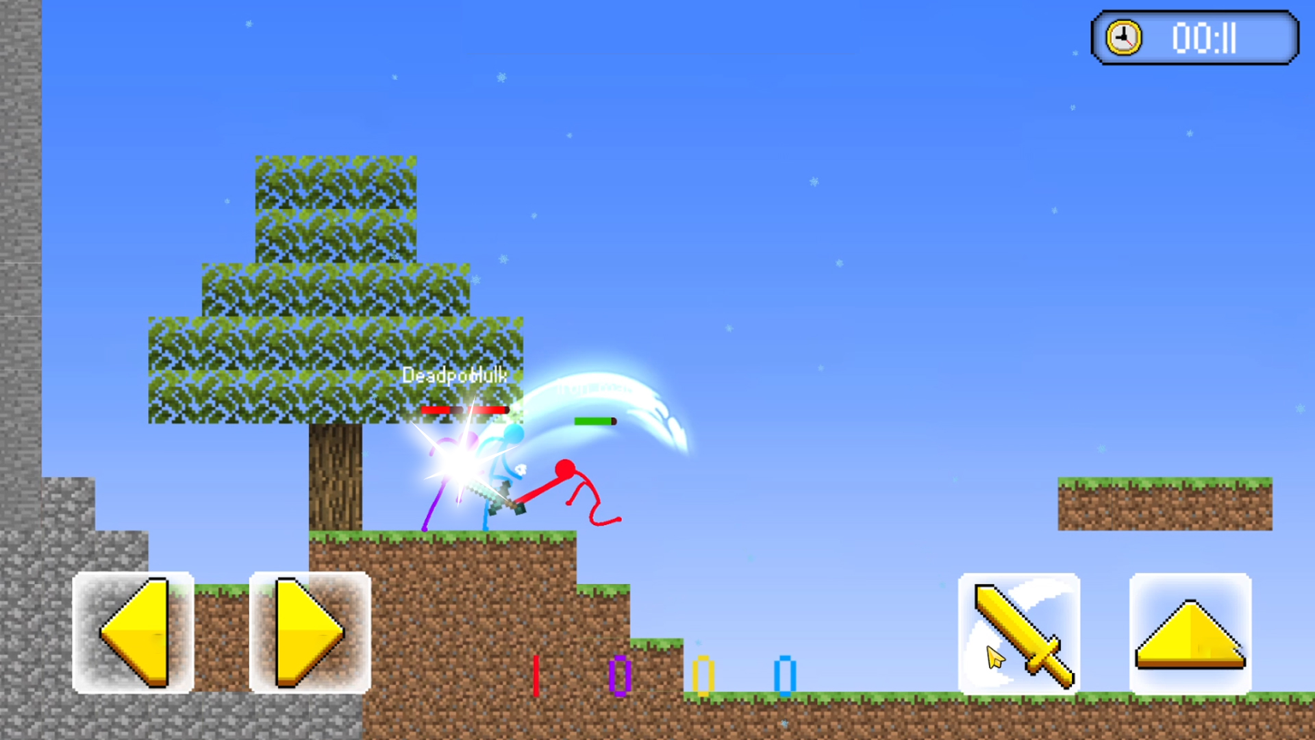 اسکرین شات 2 بازی Stickman Hero Fight Battle War