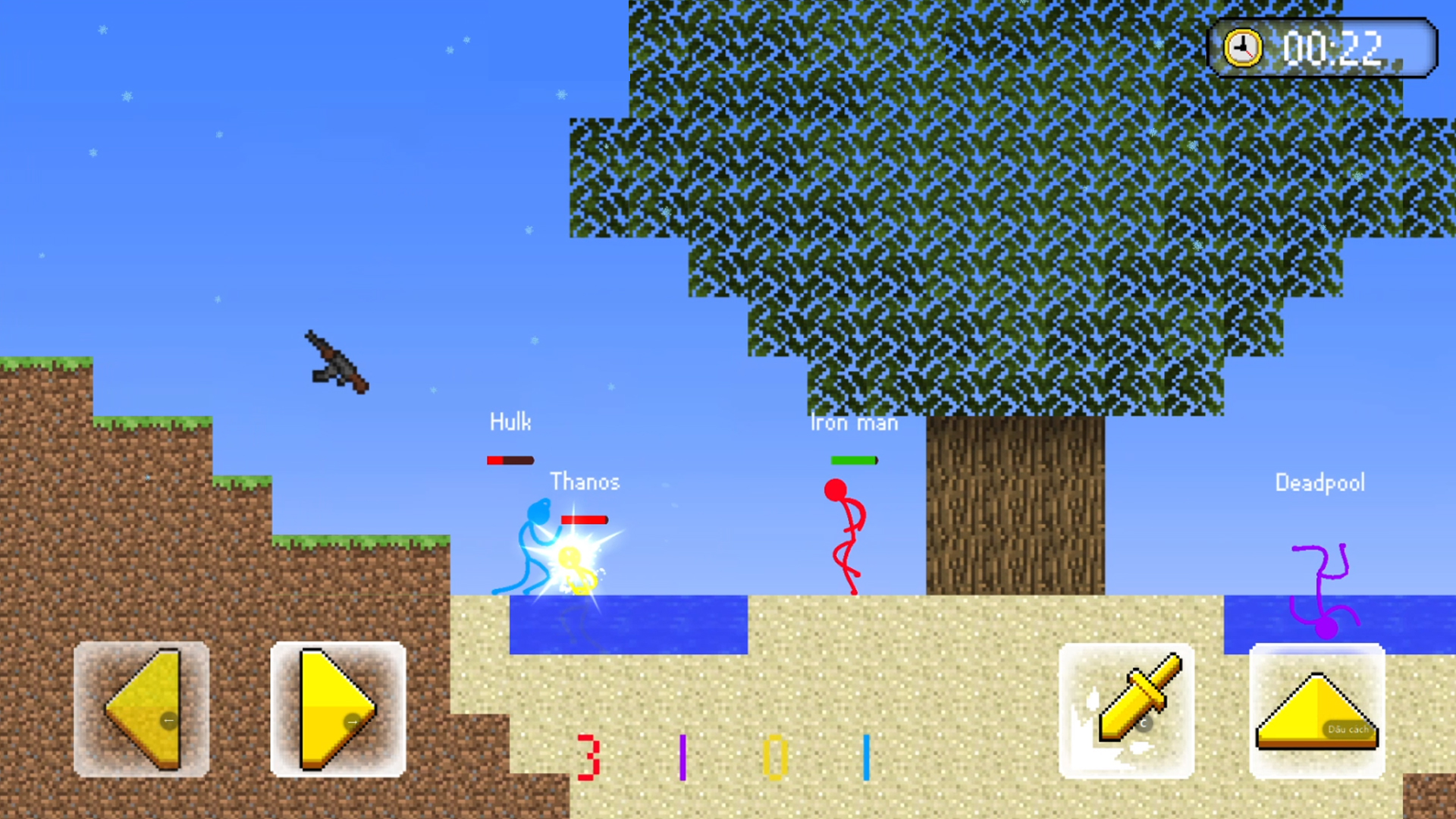 اسکرین شات 3 بازی Stickman Hero Fight Battle War