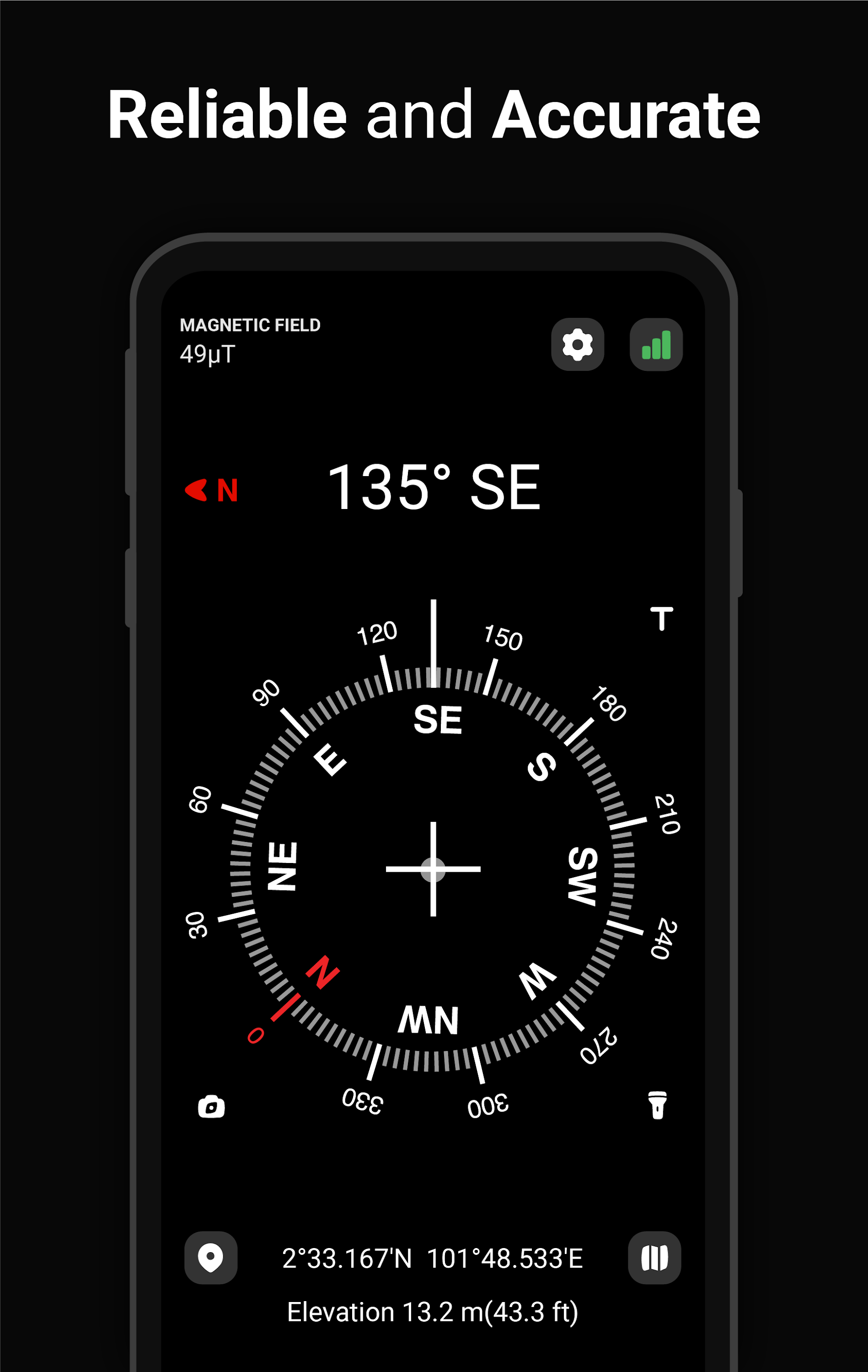اسکرین شات 1 برنامه Digital Compass