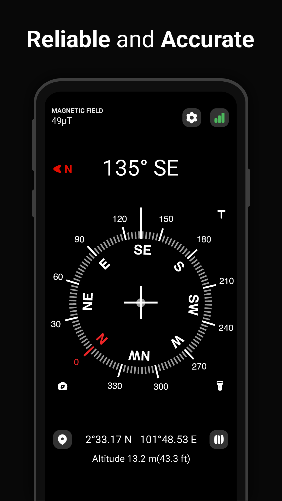 اسکرین شات 1 برنامه Digital Compass