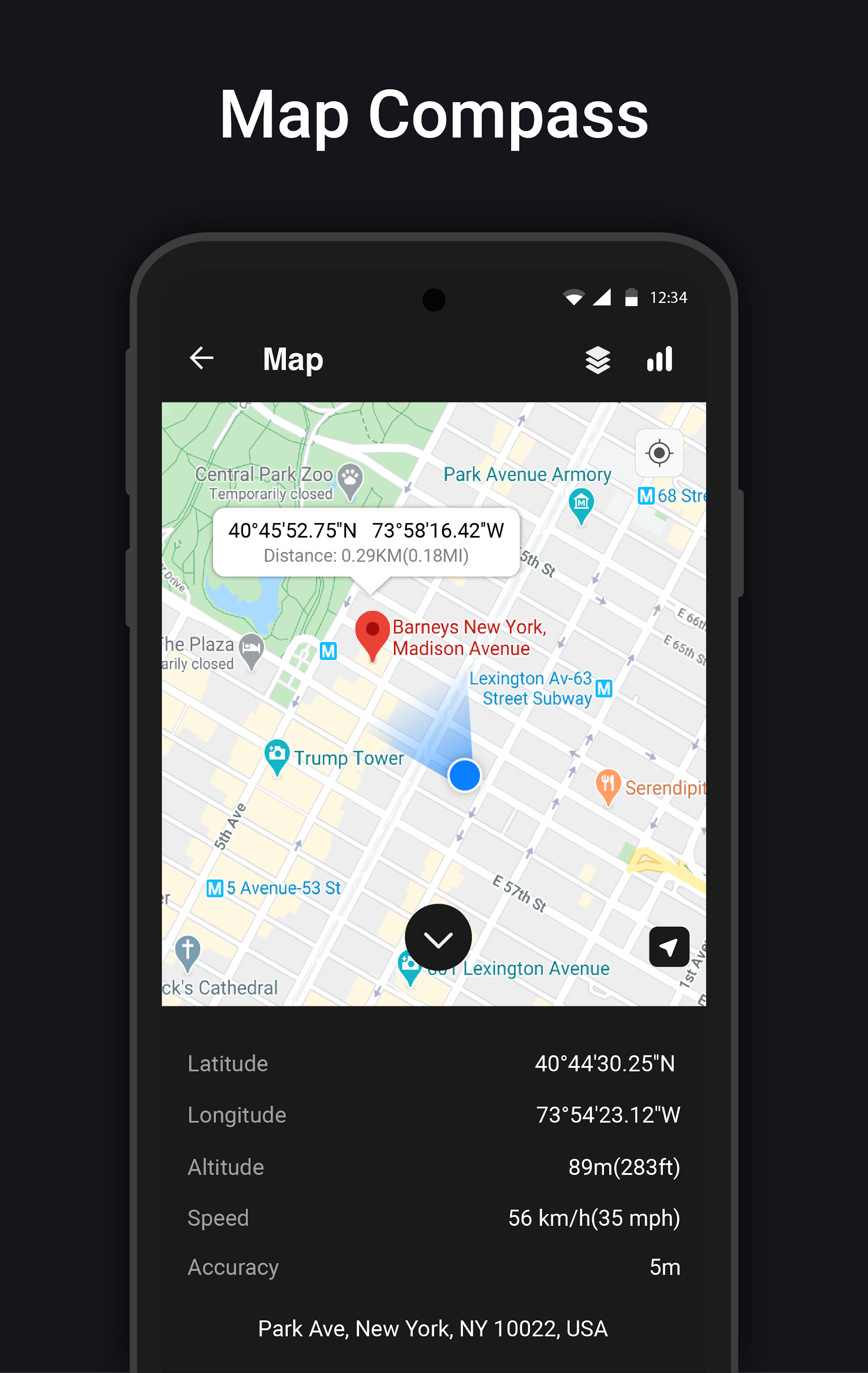 اسکرین شات 4 برنامه Digital Compass