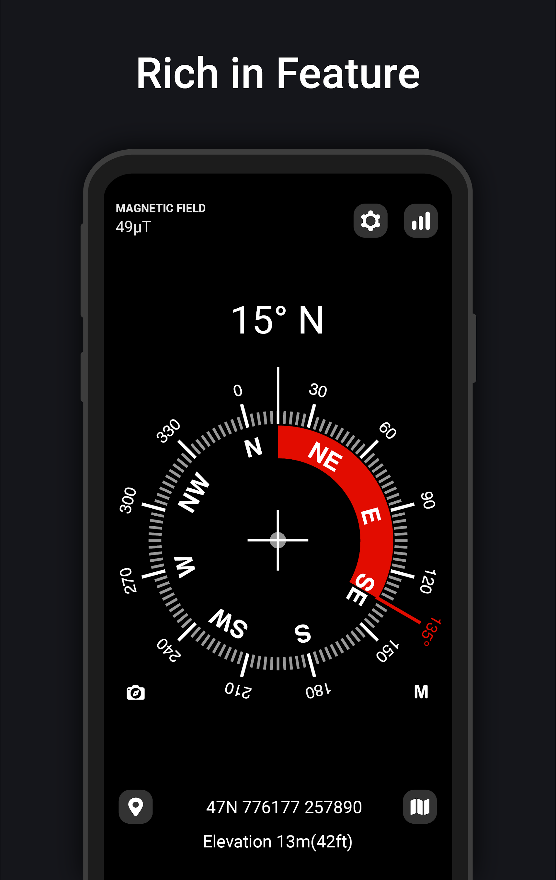 اسکرین شات 3 برنامه Digital Compass