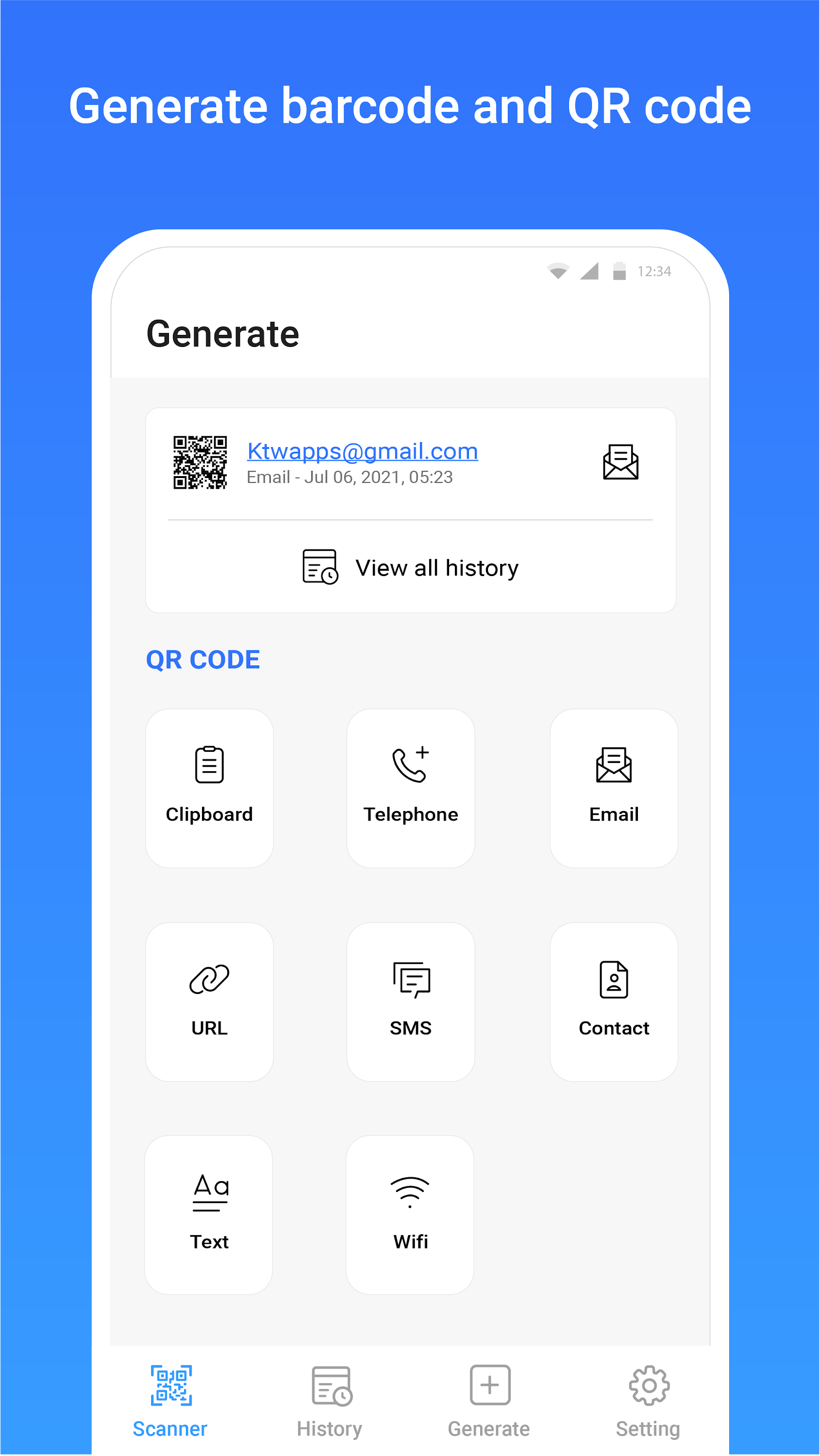 اسکرین شات 6 برنامه QR Code Scanner : QR Reader