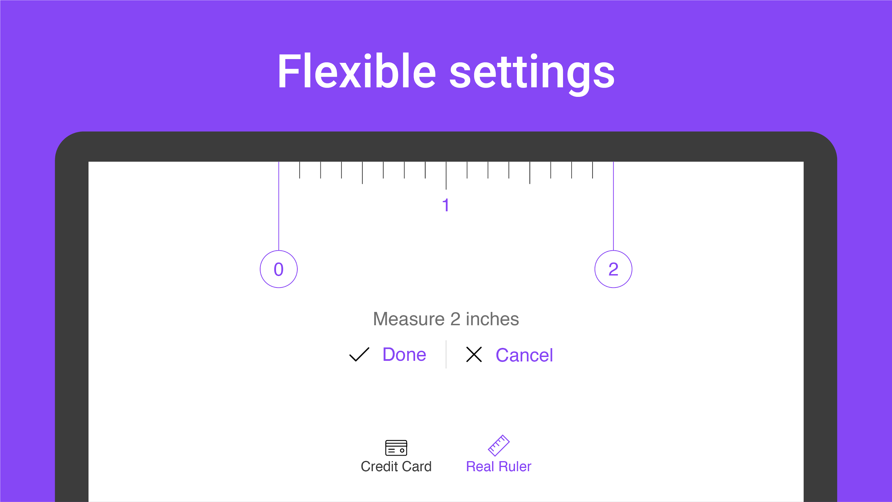 اسکرین شات 6 برنامه Digital Ruler : Inches & cm