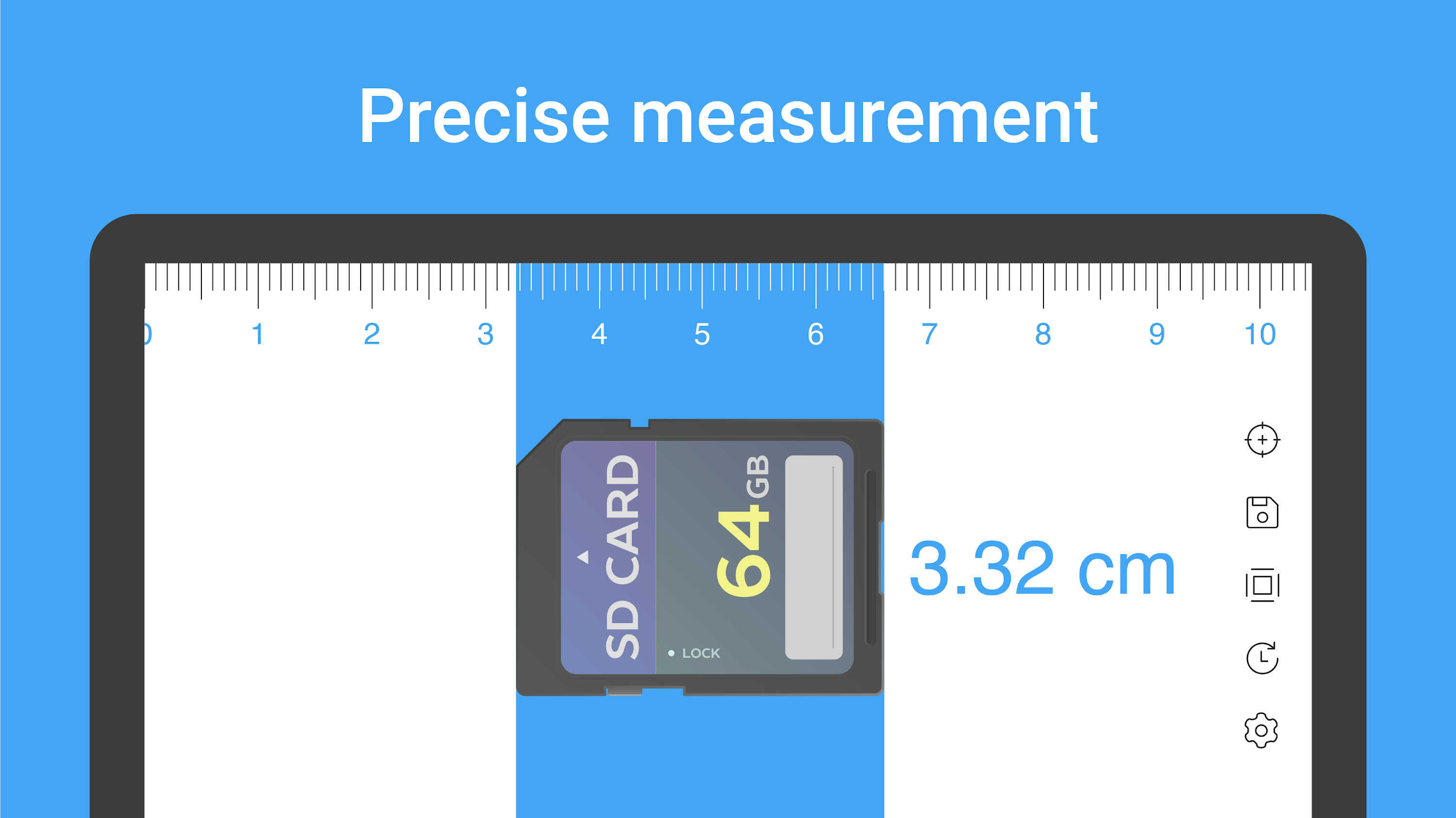 اسکرین شات 3 برنامه Digital Ruler : Inches & cm